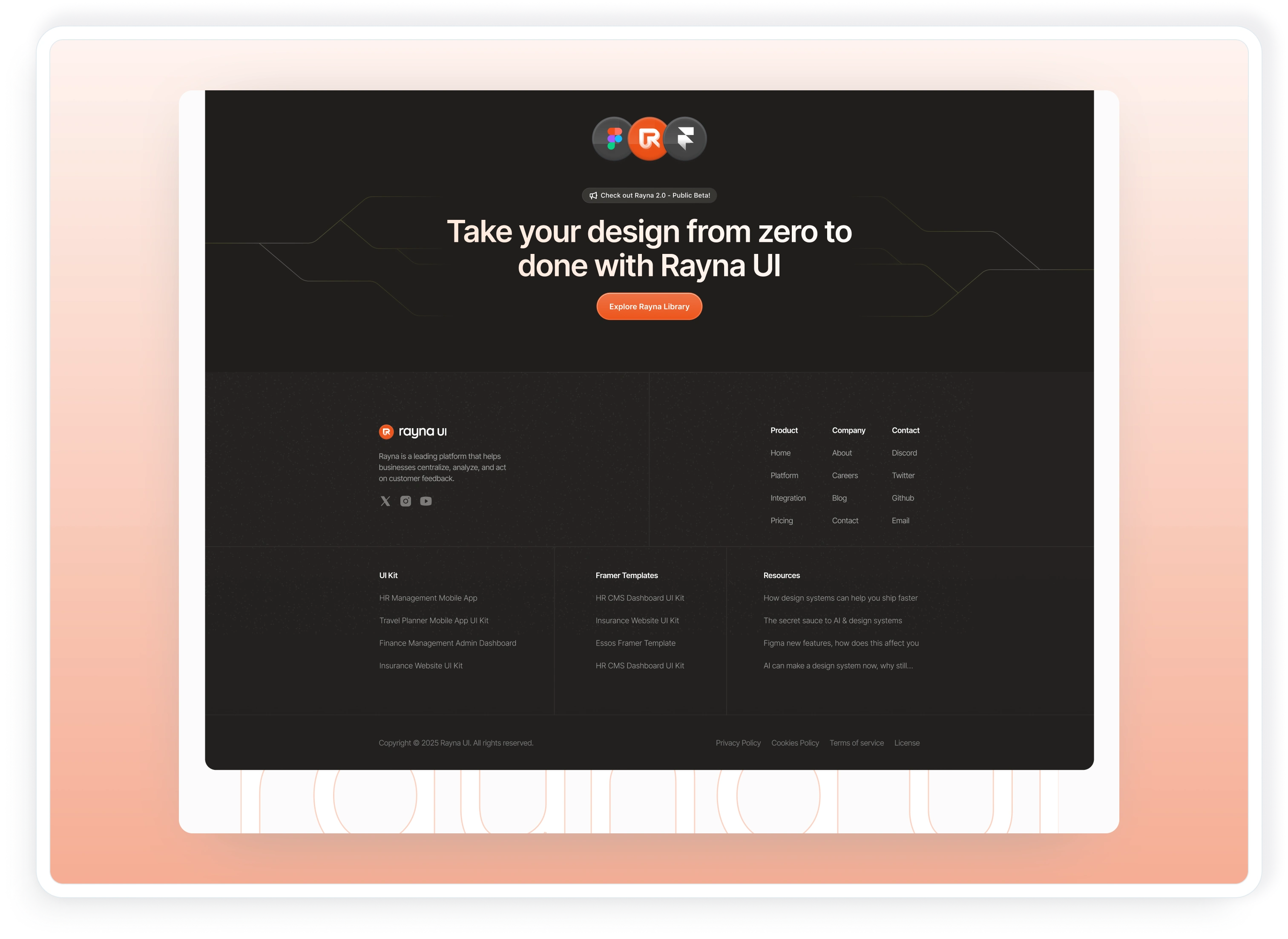 footer UI