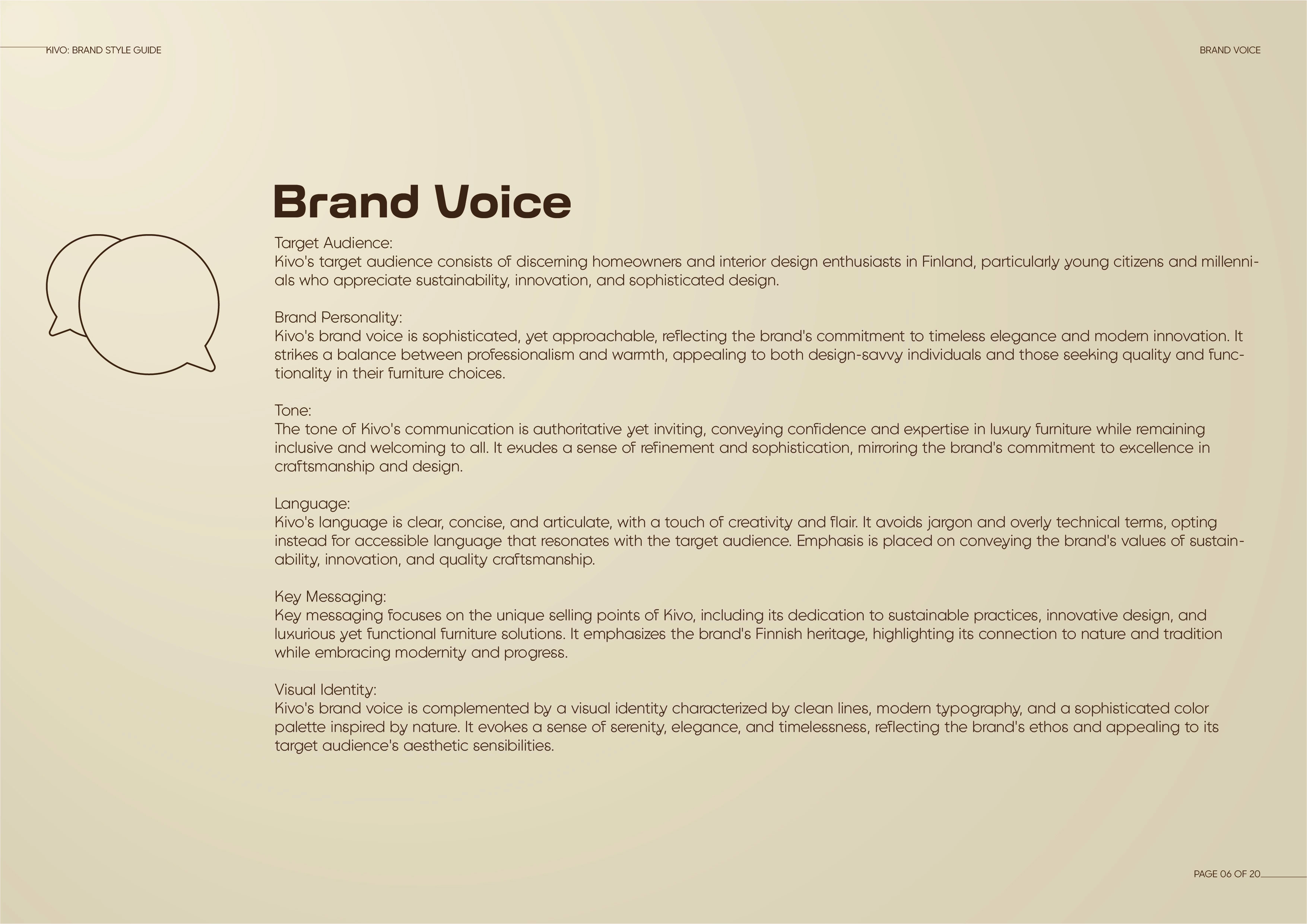 Brand voice and tone