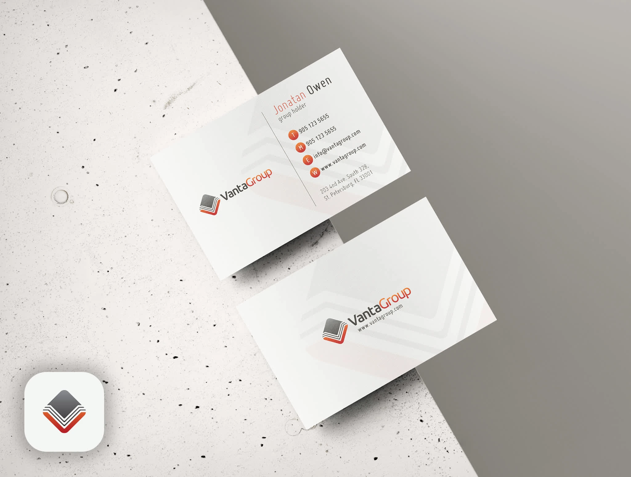 Horizontal Business Card Design