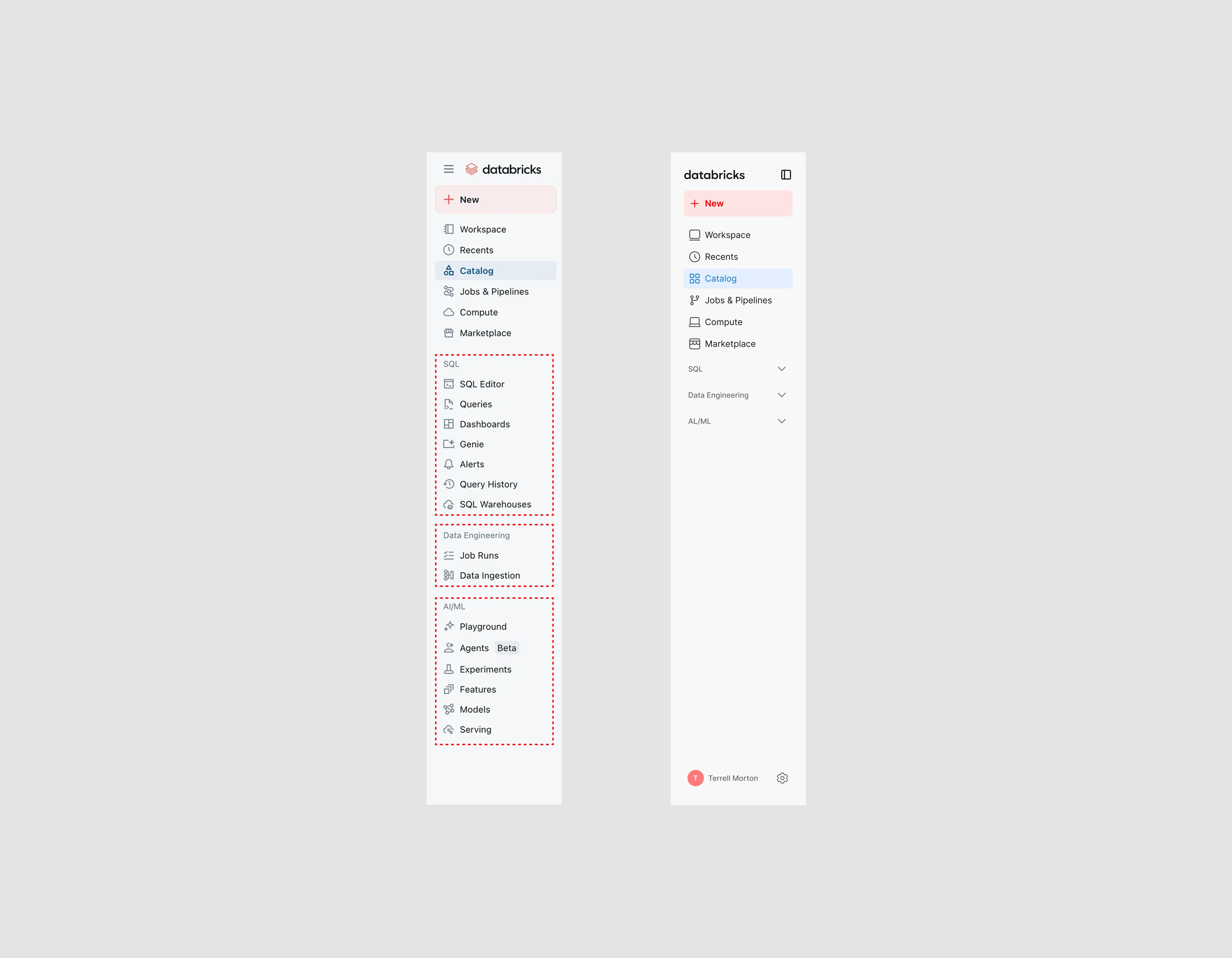 Navigation comparison (old v. new)