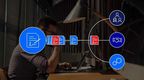 Opentext - I created icons in Illustrator to animate