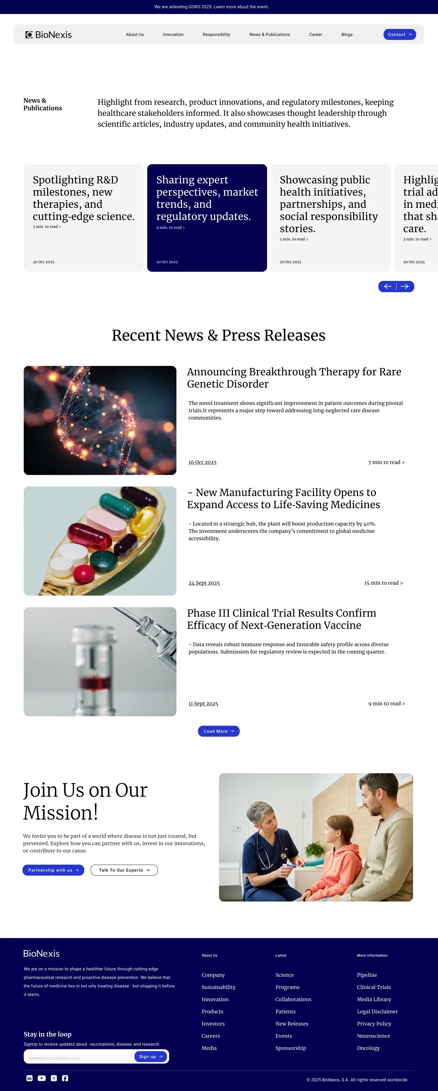 News & Publications Page Design