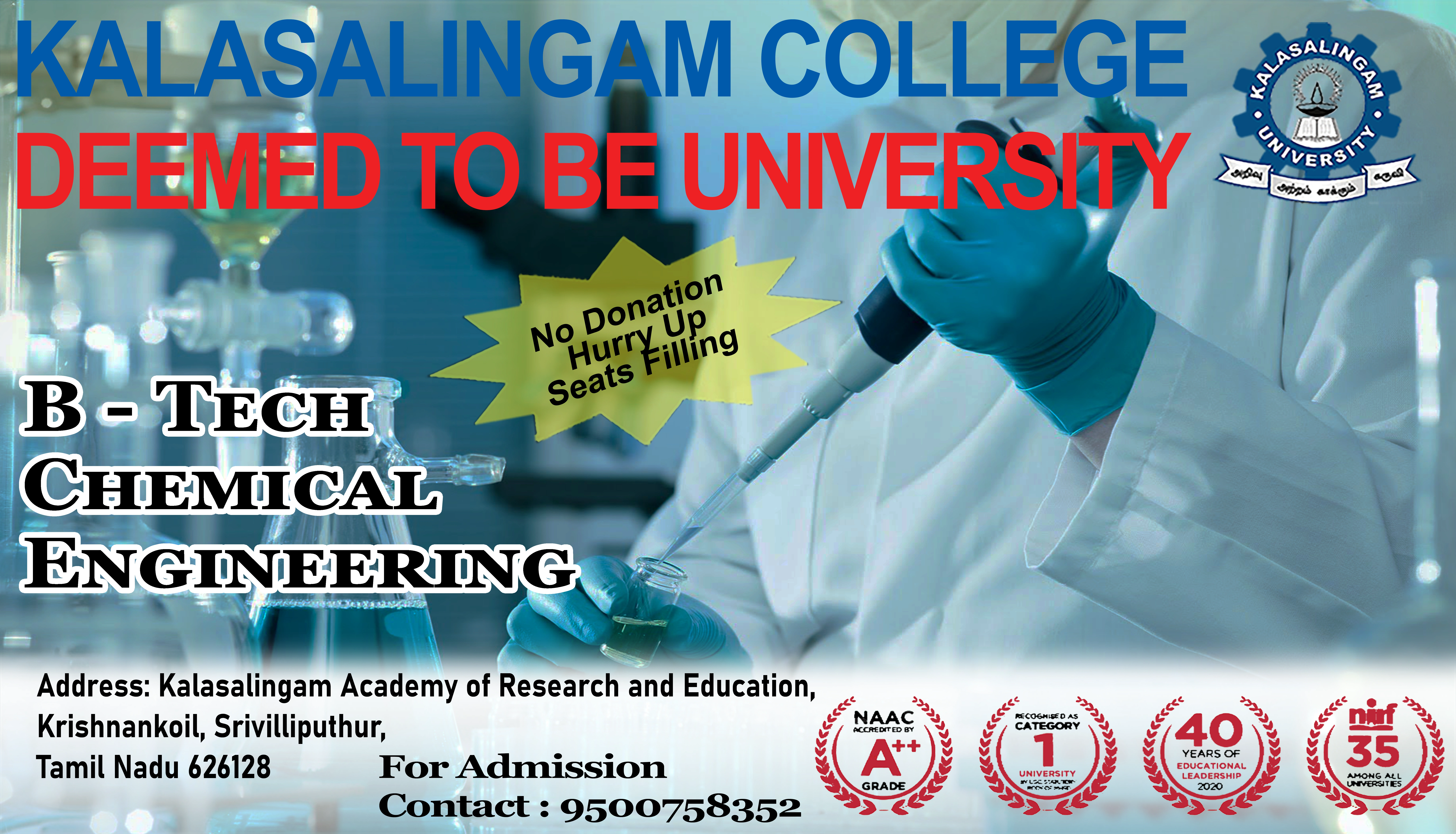 DESIGN FOR B-TECH CHEMICAL ENGINEERING