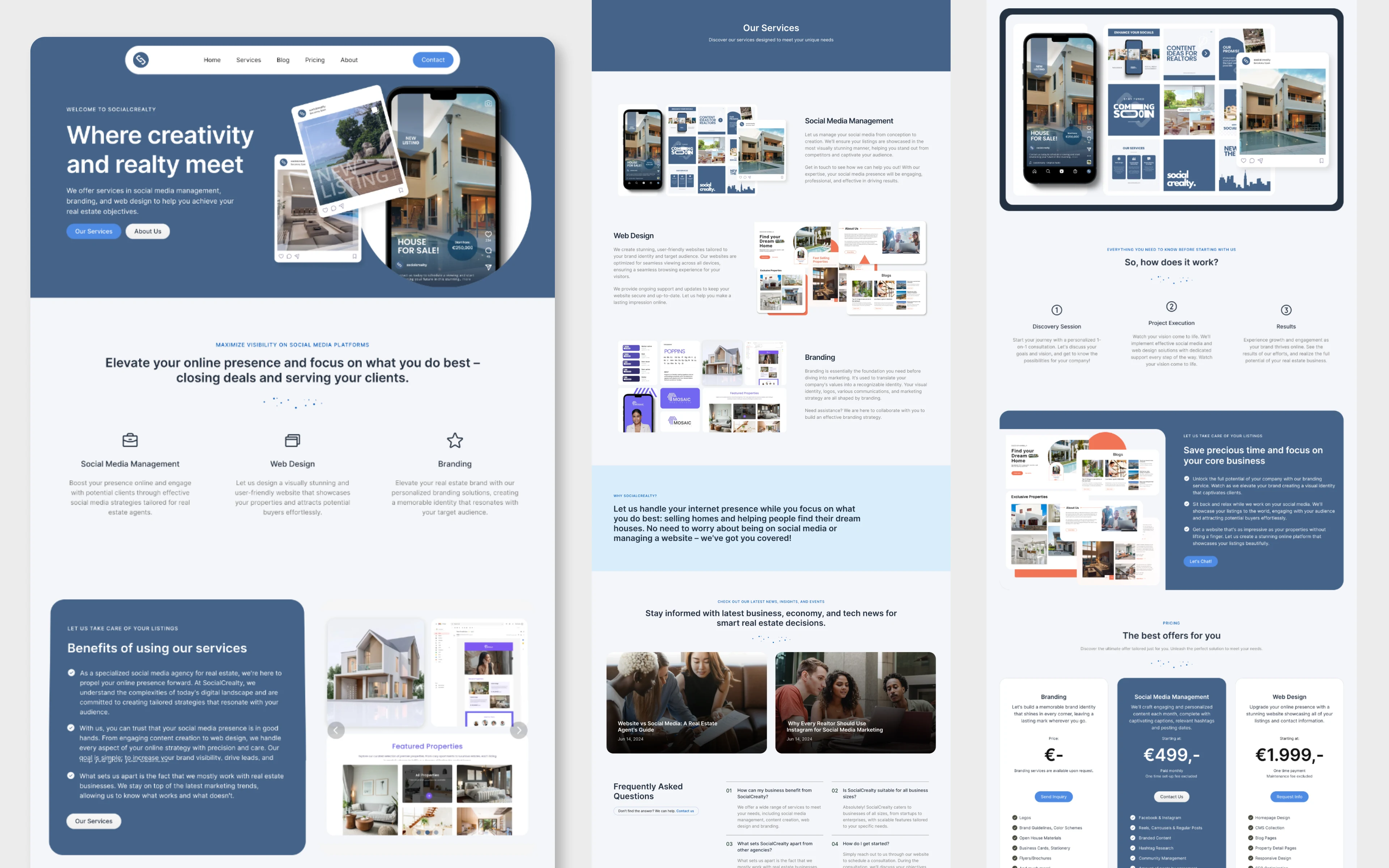 social crealty landingpage