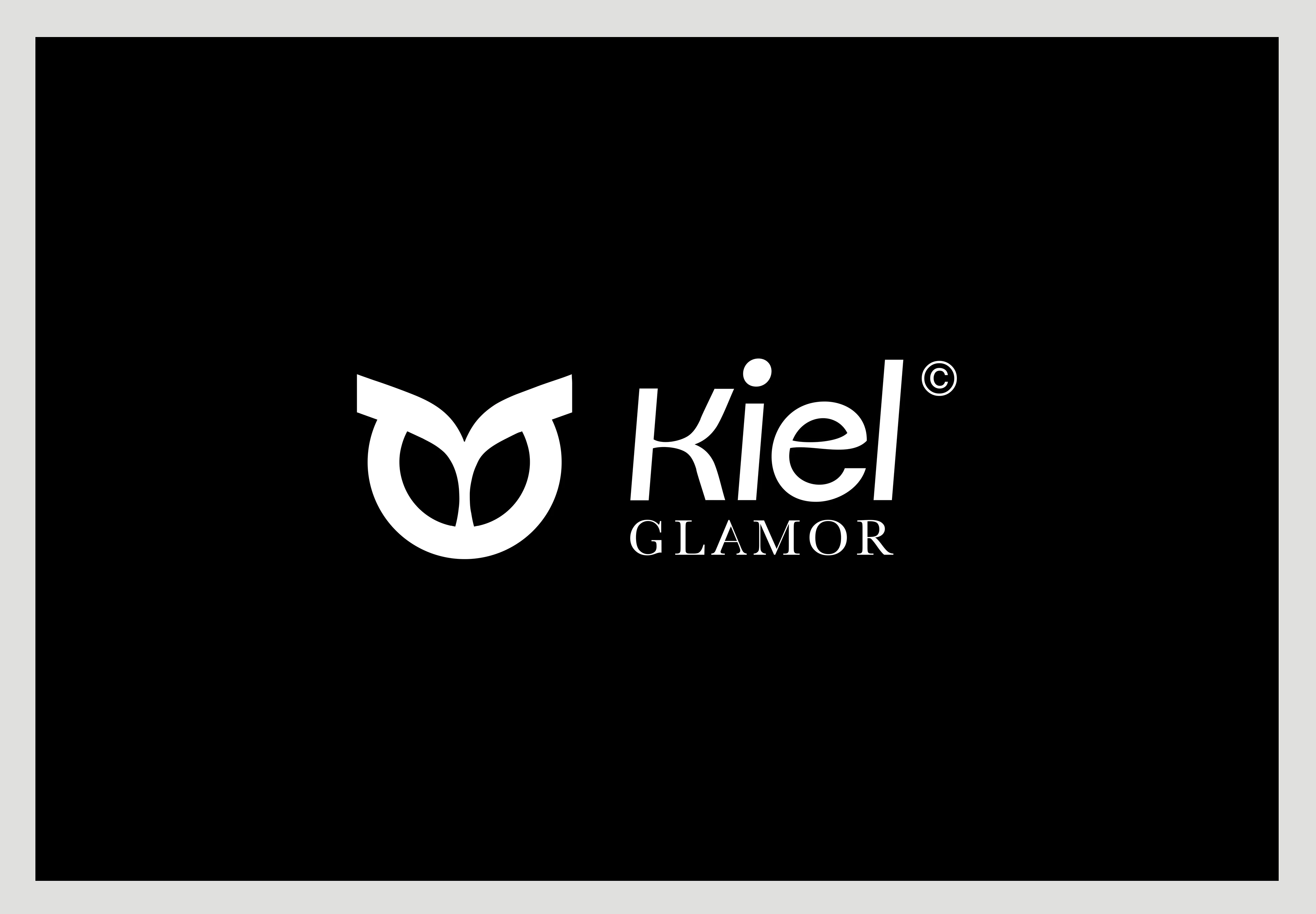 Brand logo on black layer