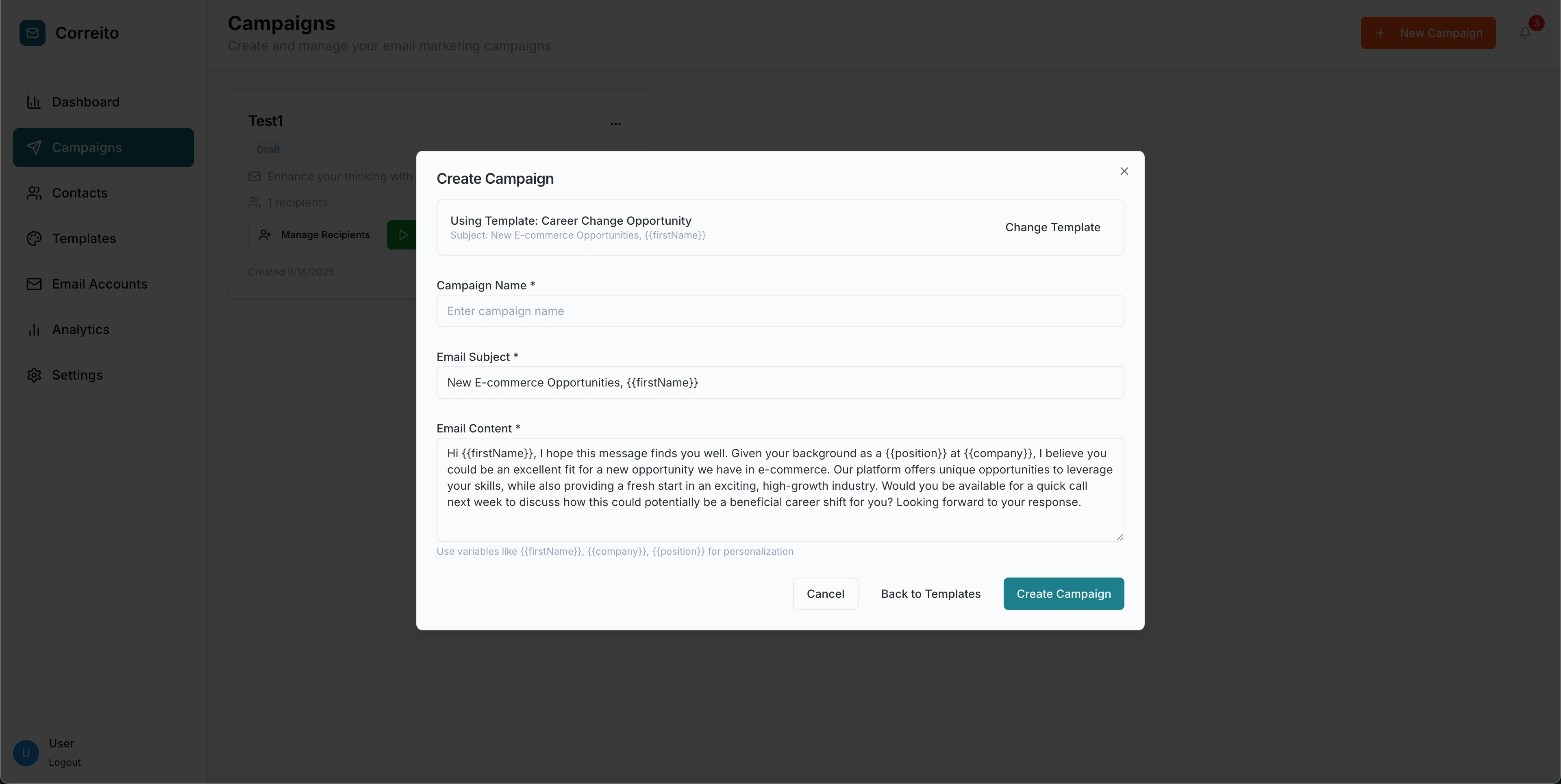 Email Campaign