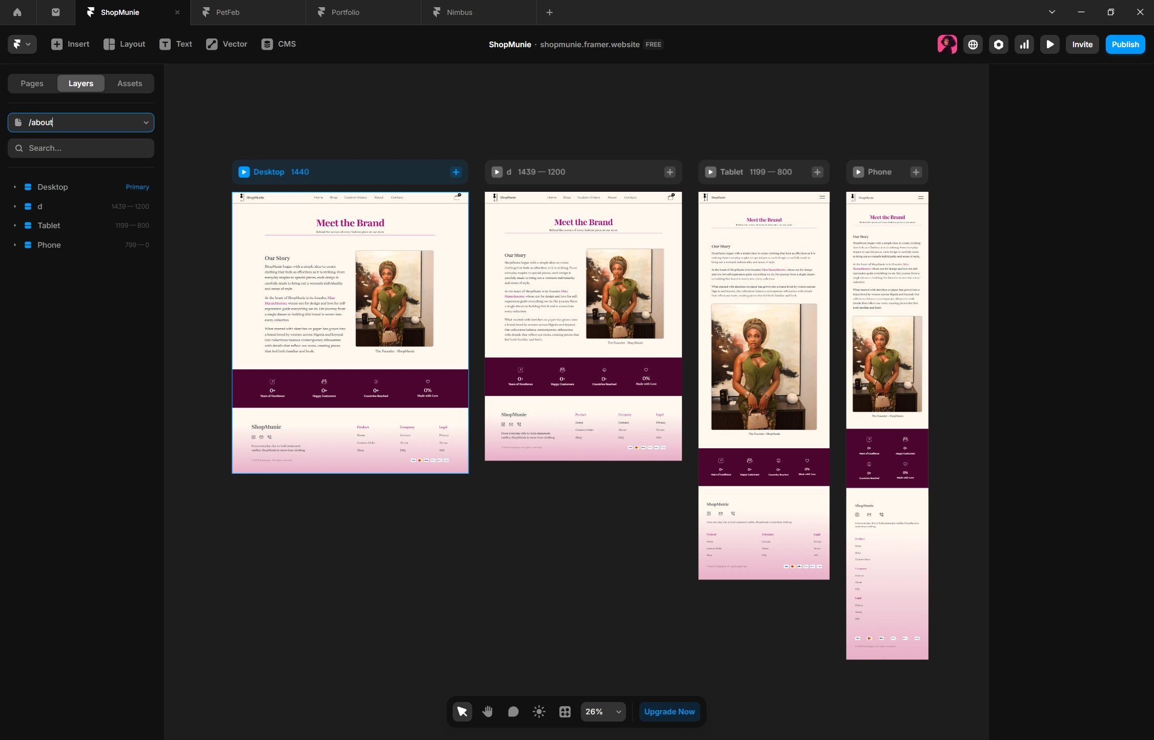 About `~ Framer Workspace