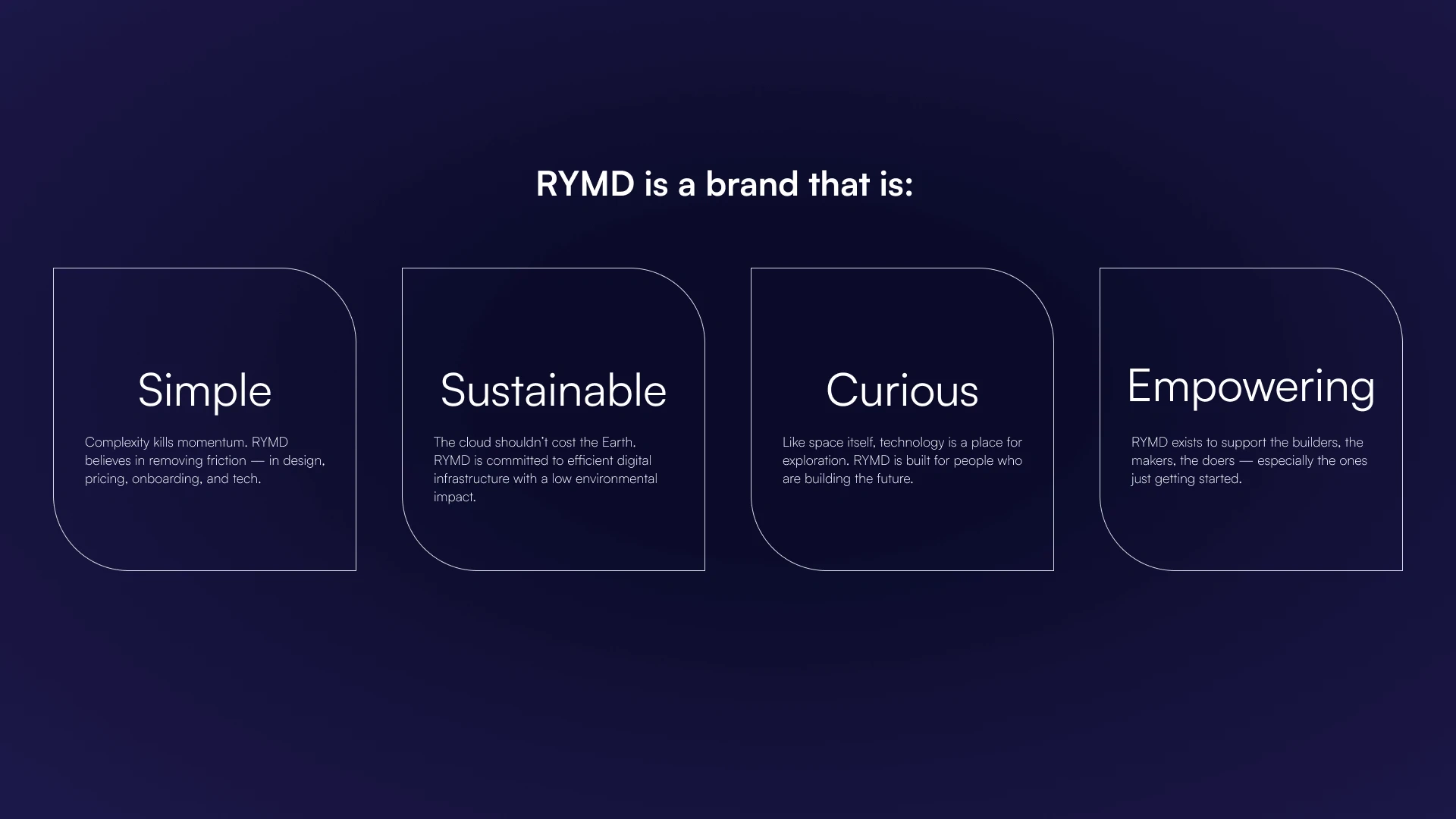 RYMD's values