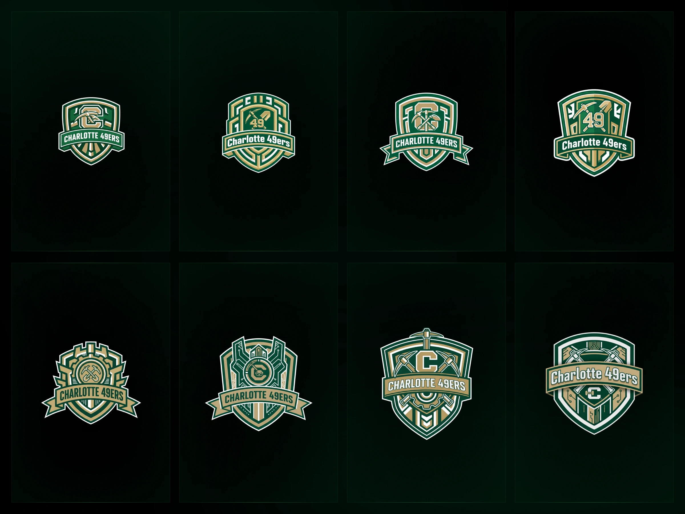 Strong green-and-gold esports-ready crest that modernizes the university’s heritage.