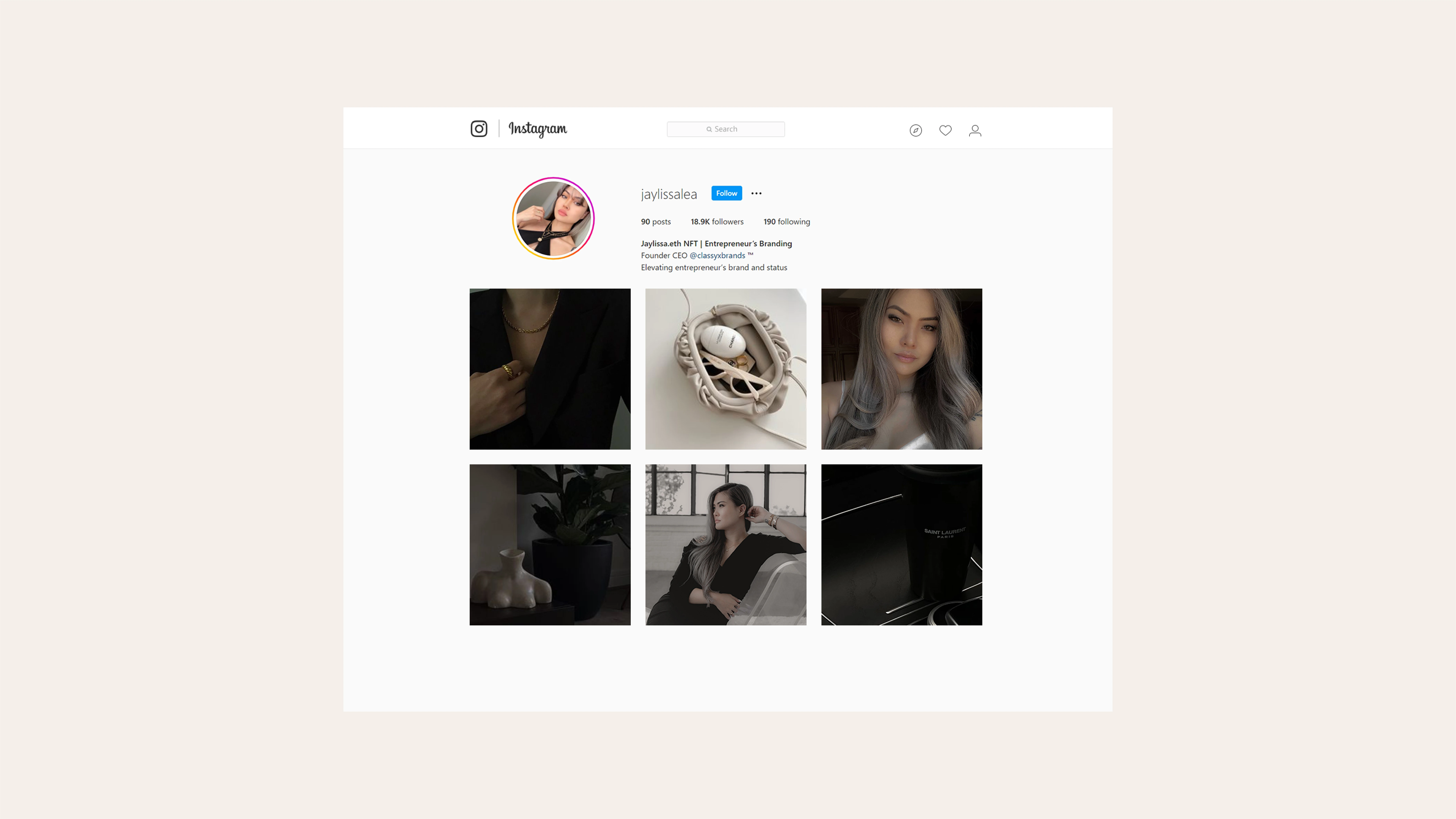 Instagram feed mockup design