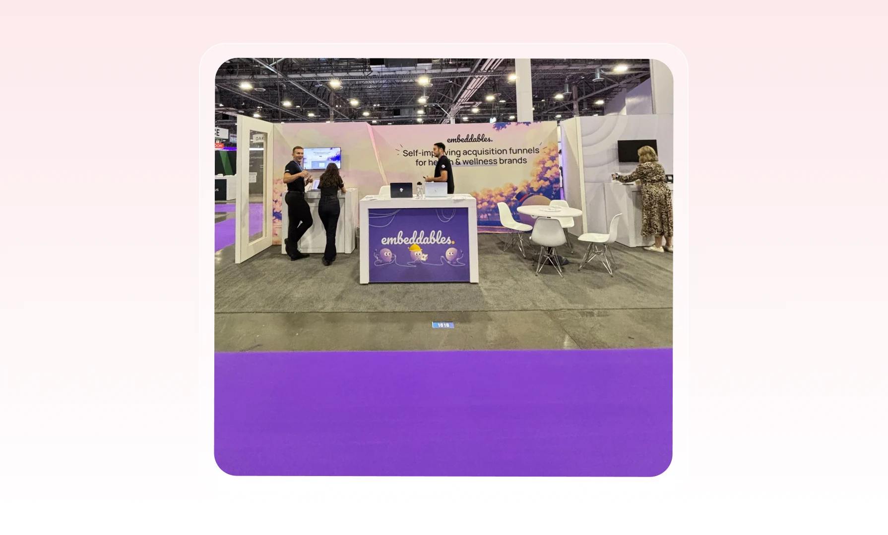 Booth customized for their branding