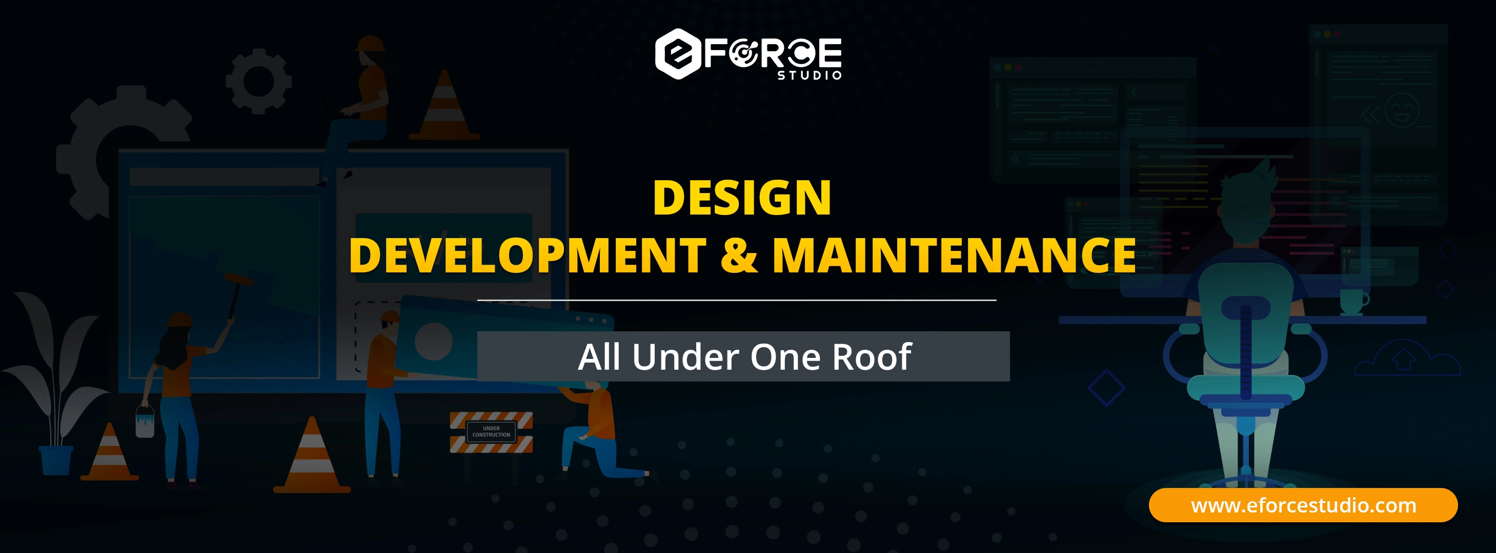 Created a clean and modern Facebook cover design for eForce Studio, ensuring brand consistency across digital platforms.