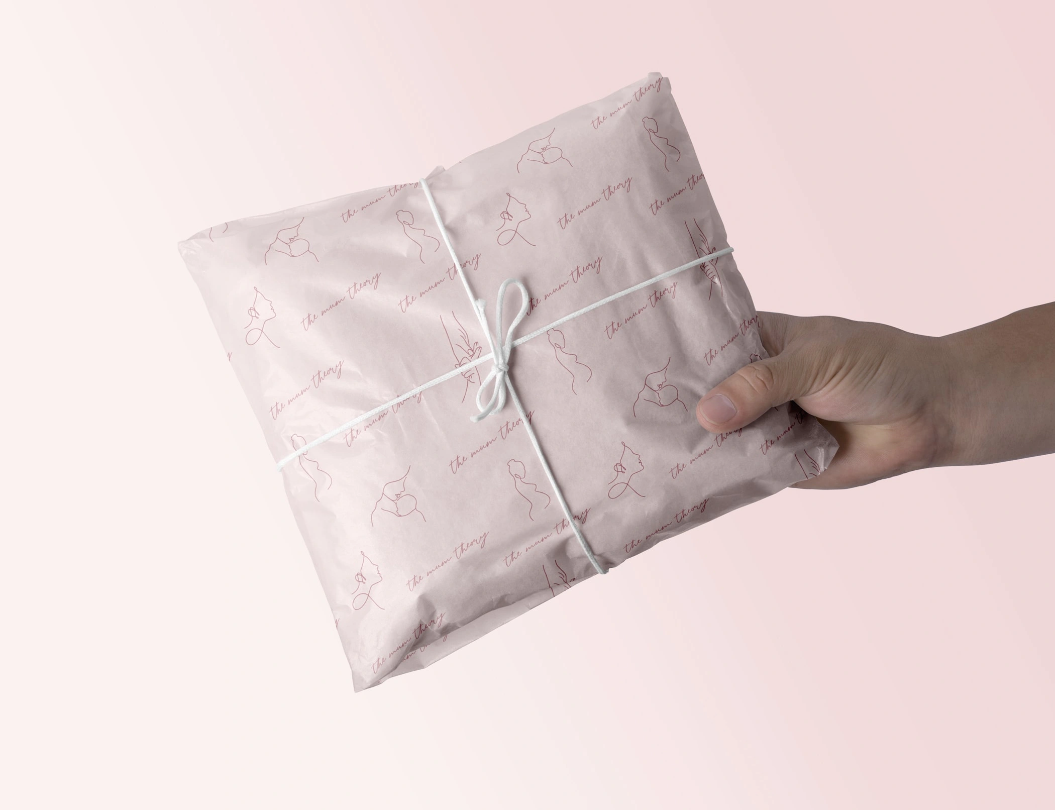 Tissue Paper Design | Single colour 75x50cm | Featuring brand logo and new brand illustrations