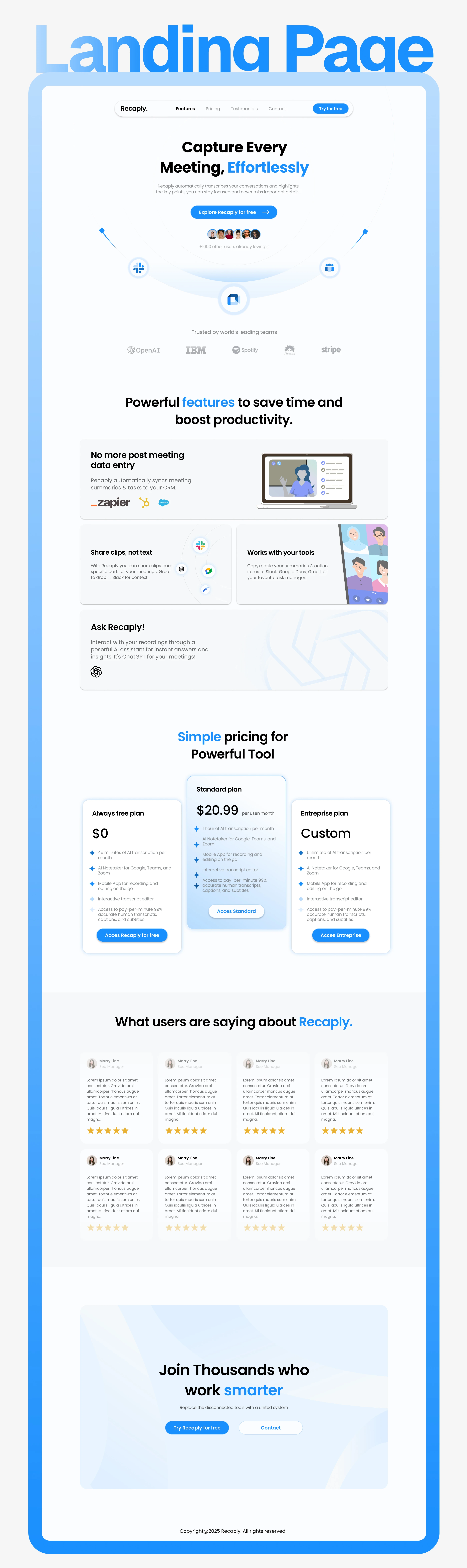 Landing Page