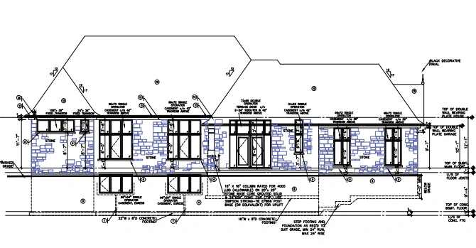 2D Elevation plan
