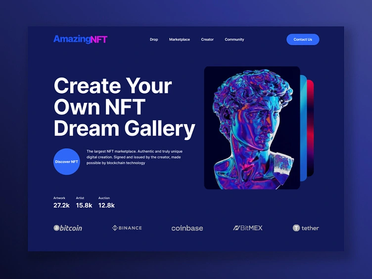 AmazingNFT - Landing Page Website