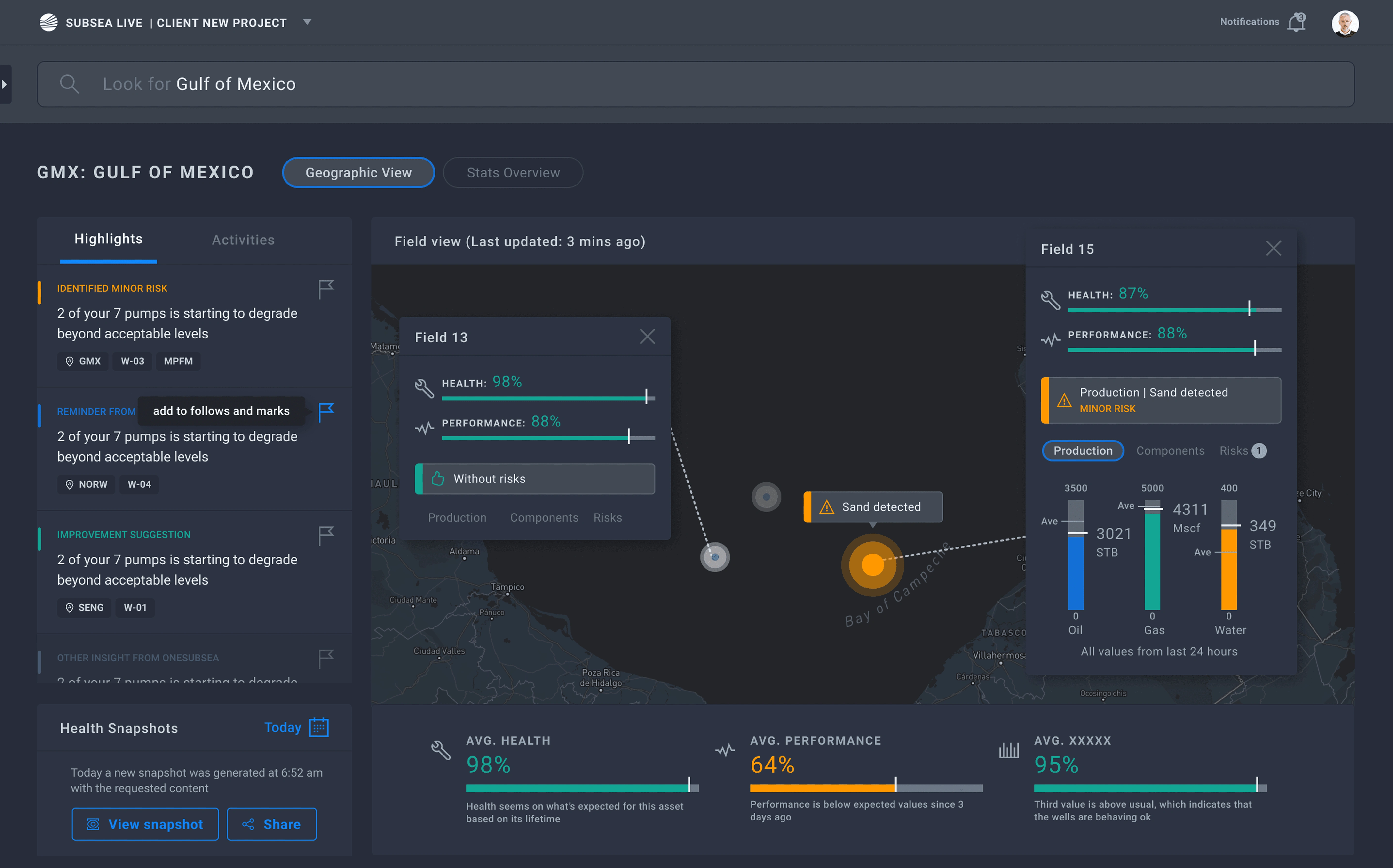 UI / Equipment map overview