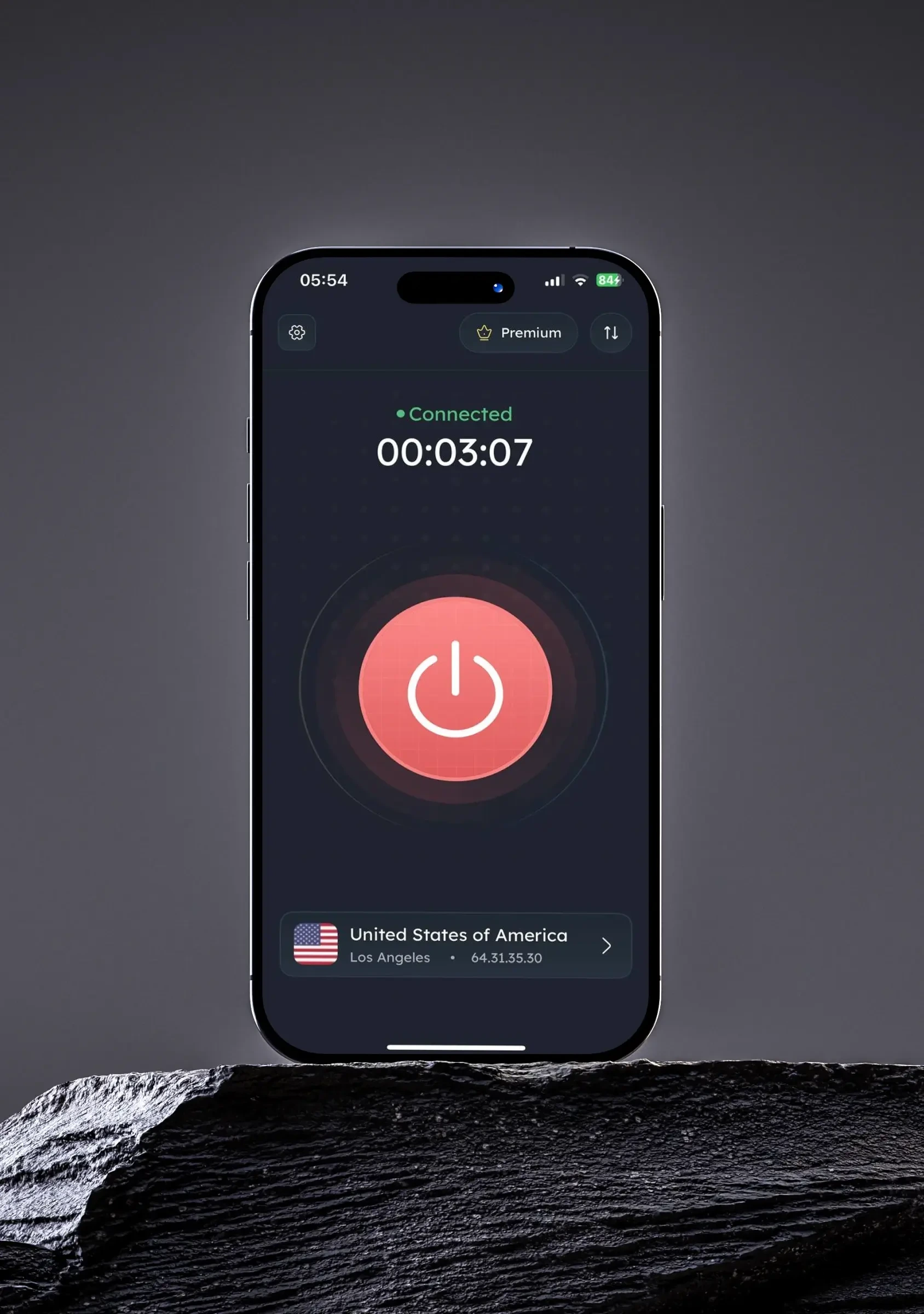 Visual hierarchy helps users navigate between countries effortlessly. Speed test integration provides instant feedback before connection.