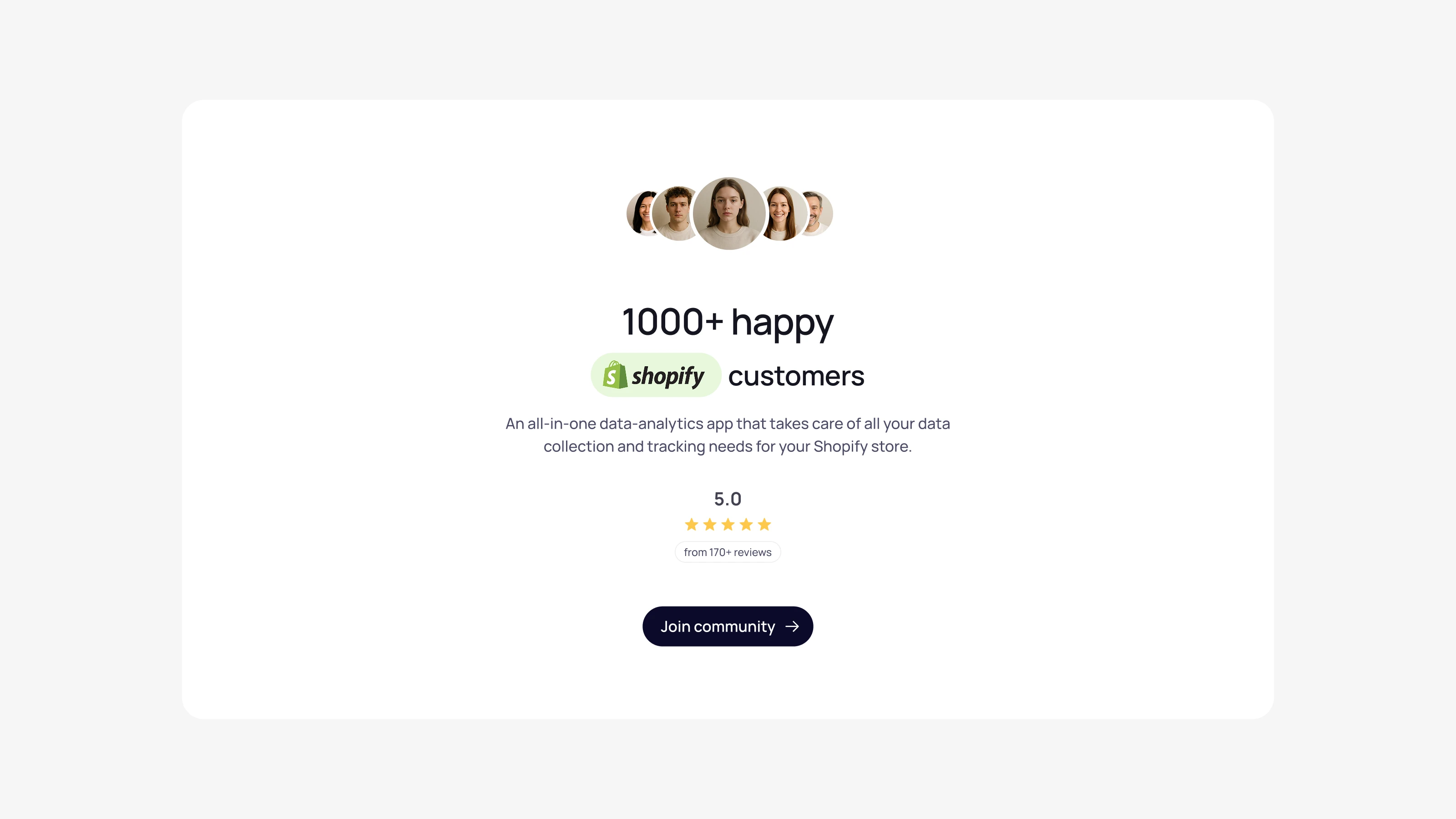 CTA section of the landing page