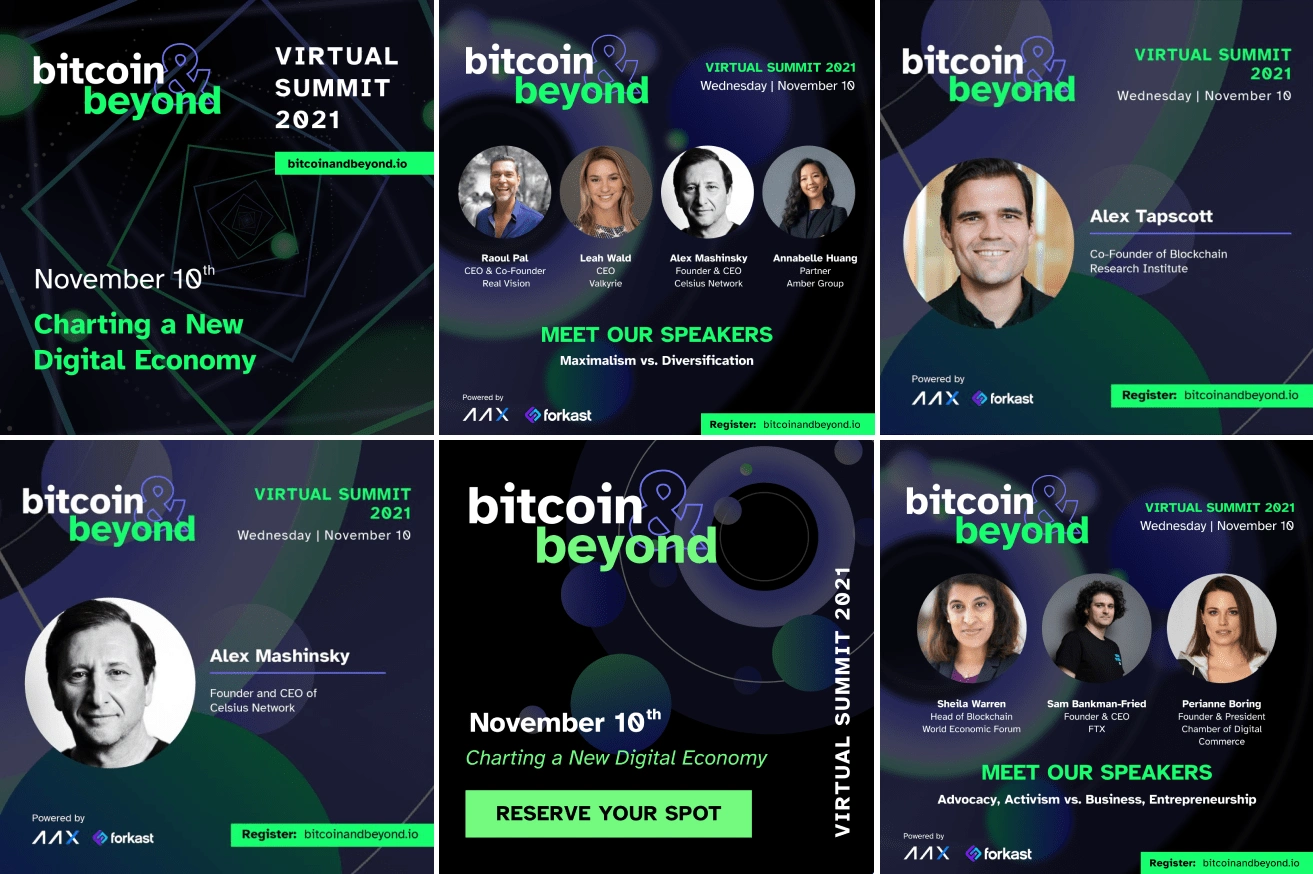 Marketing cards for social media