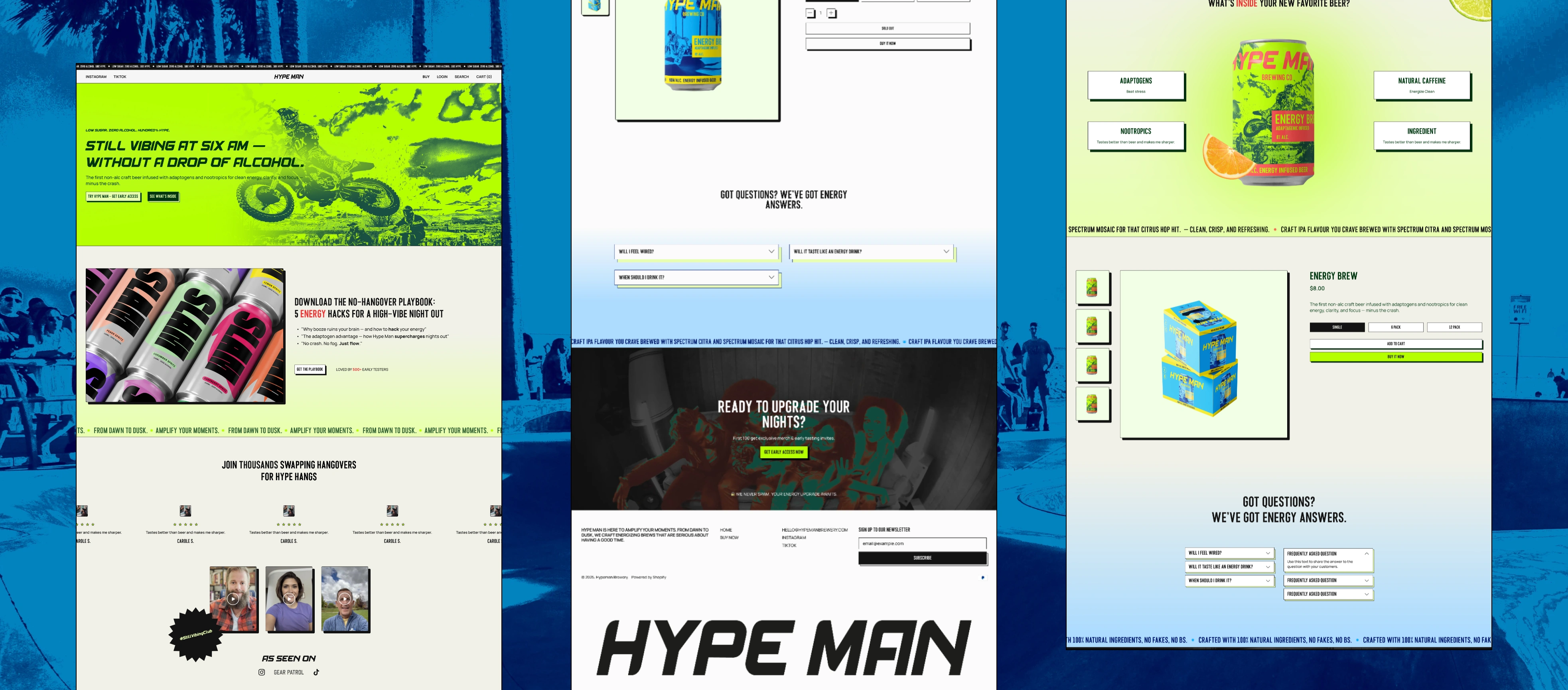 Website screenshots