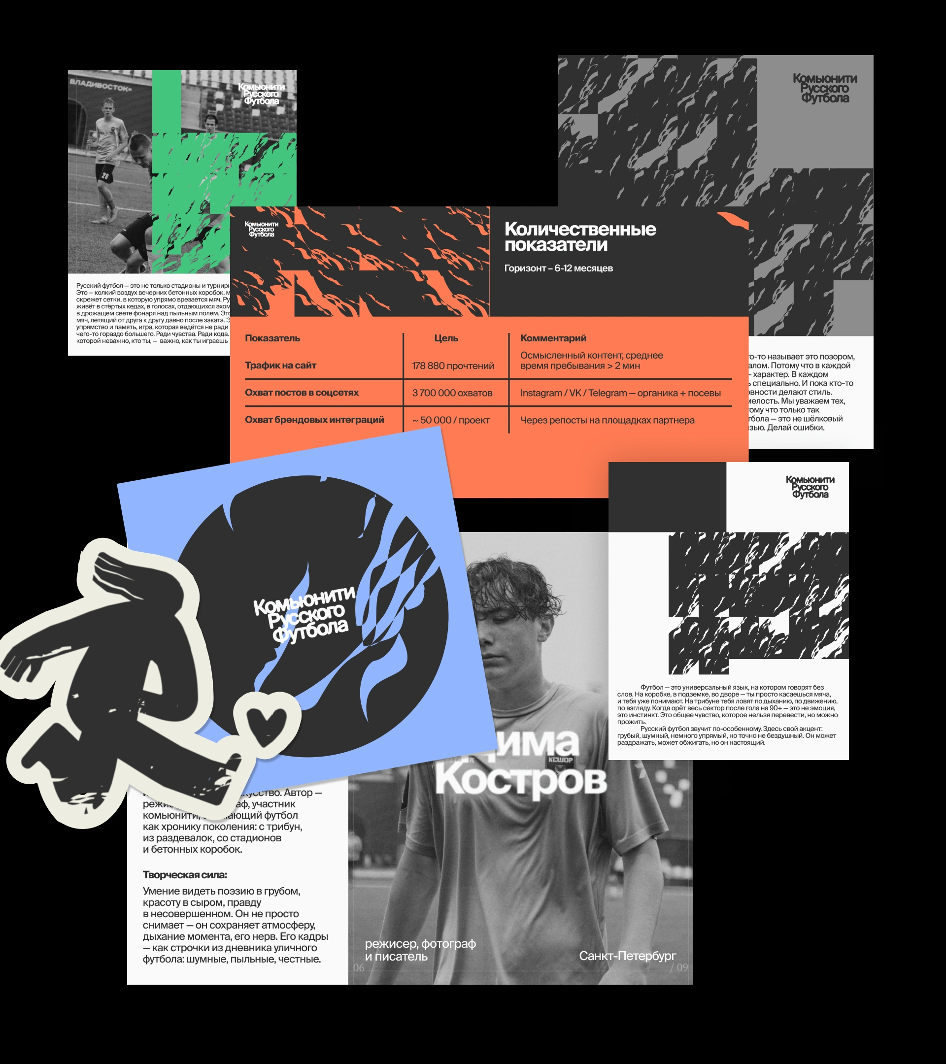 In social media, the brand comes to life through motion, collage, and tone. The visuals speak the same language as the audience — bold, energetic, and unapologetic.