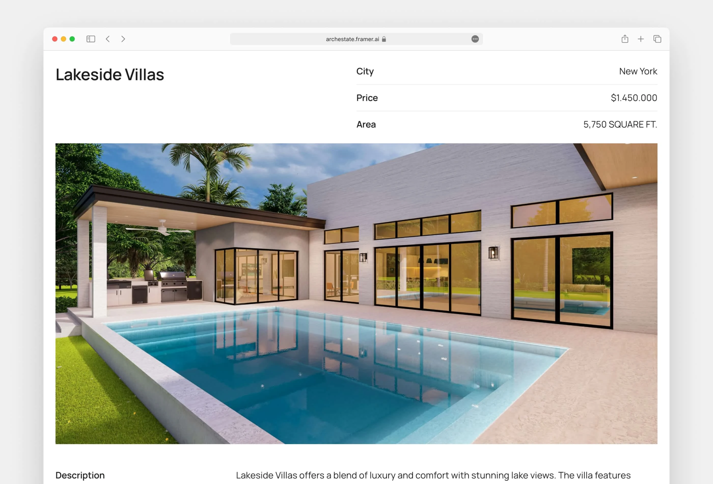 Projects detail page (CMS).