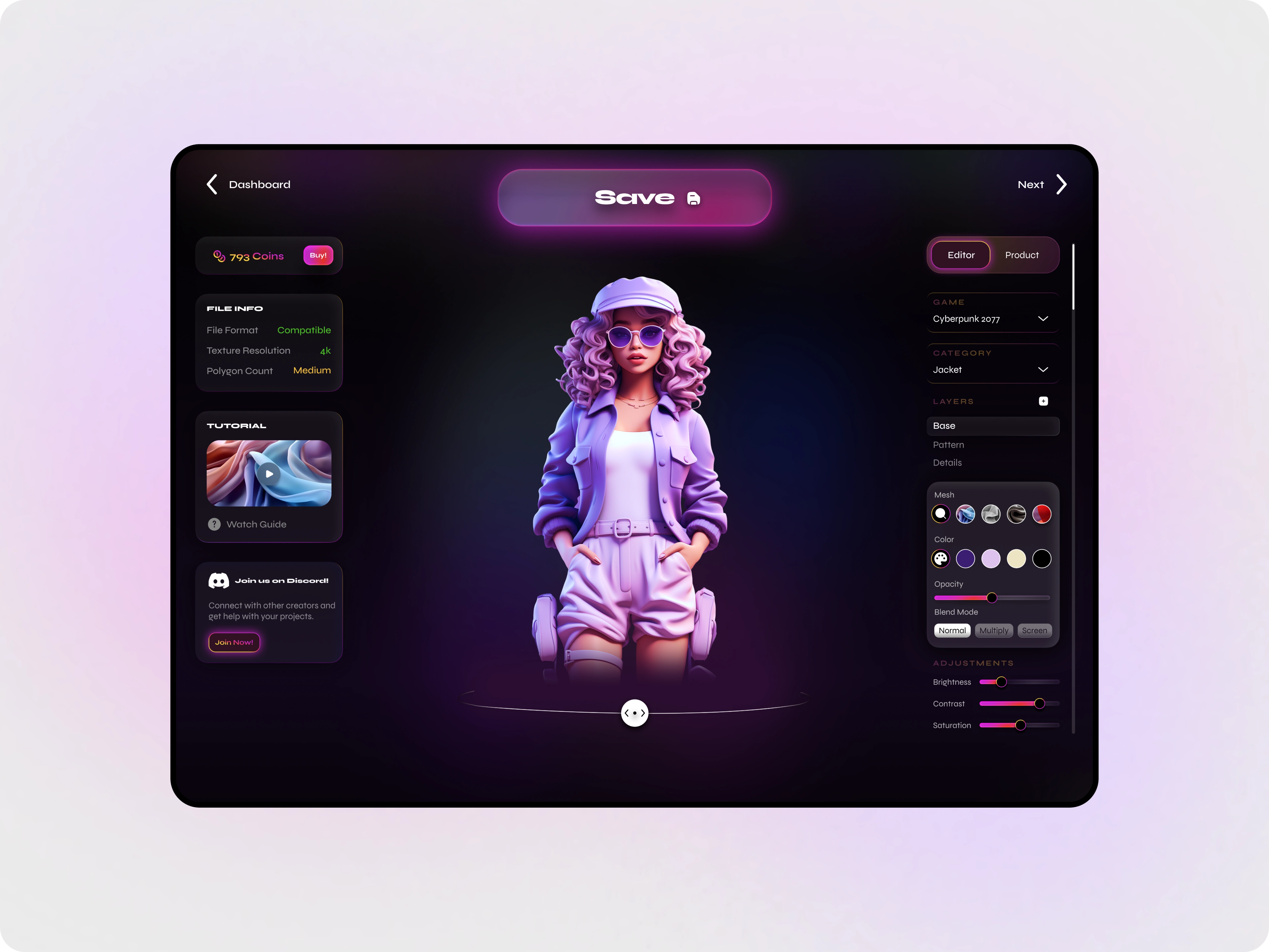 Game Character Editor