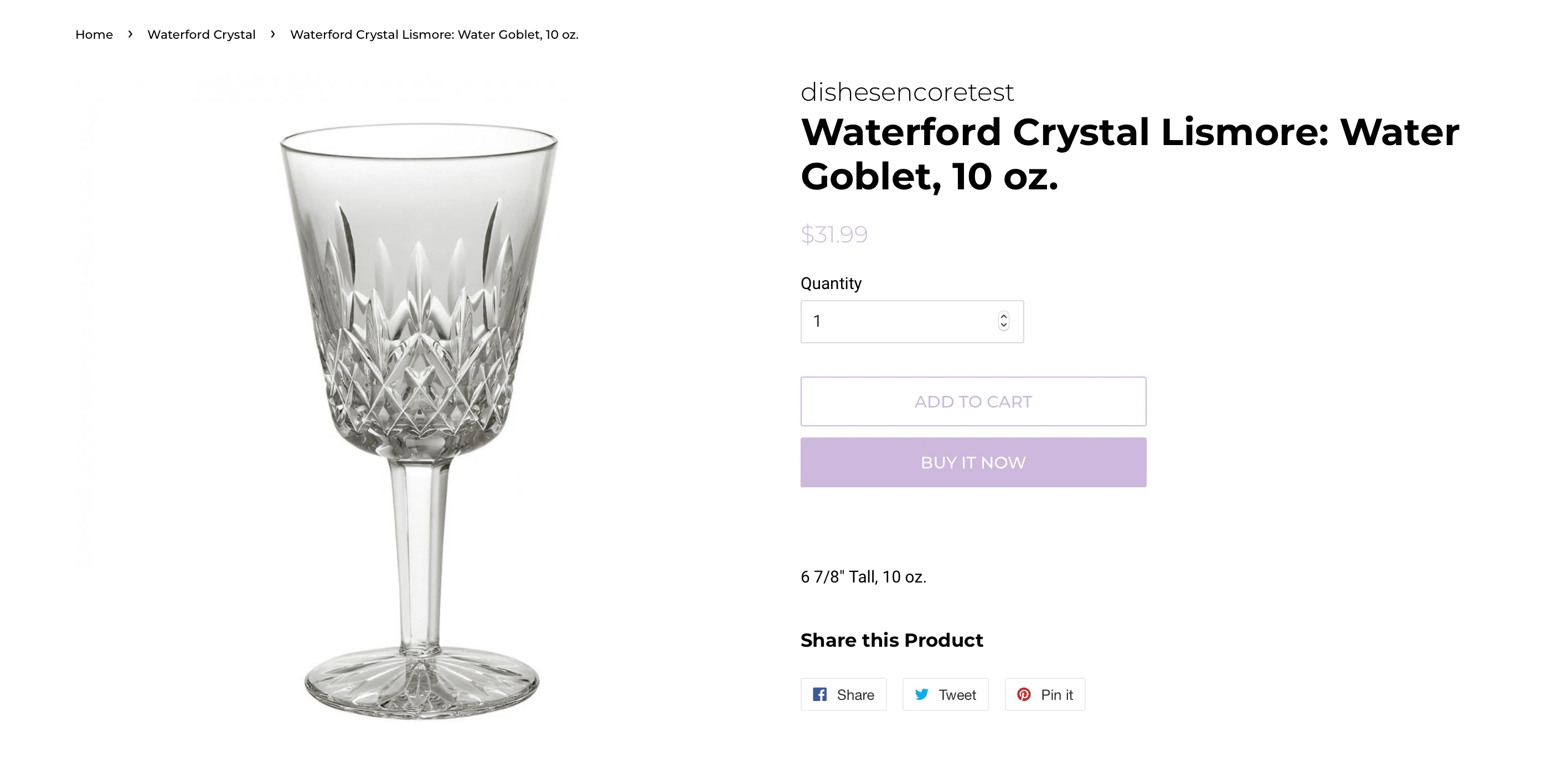 with a crisp and clean product page.