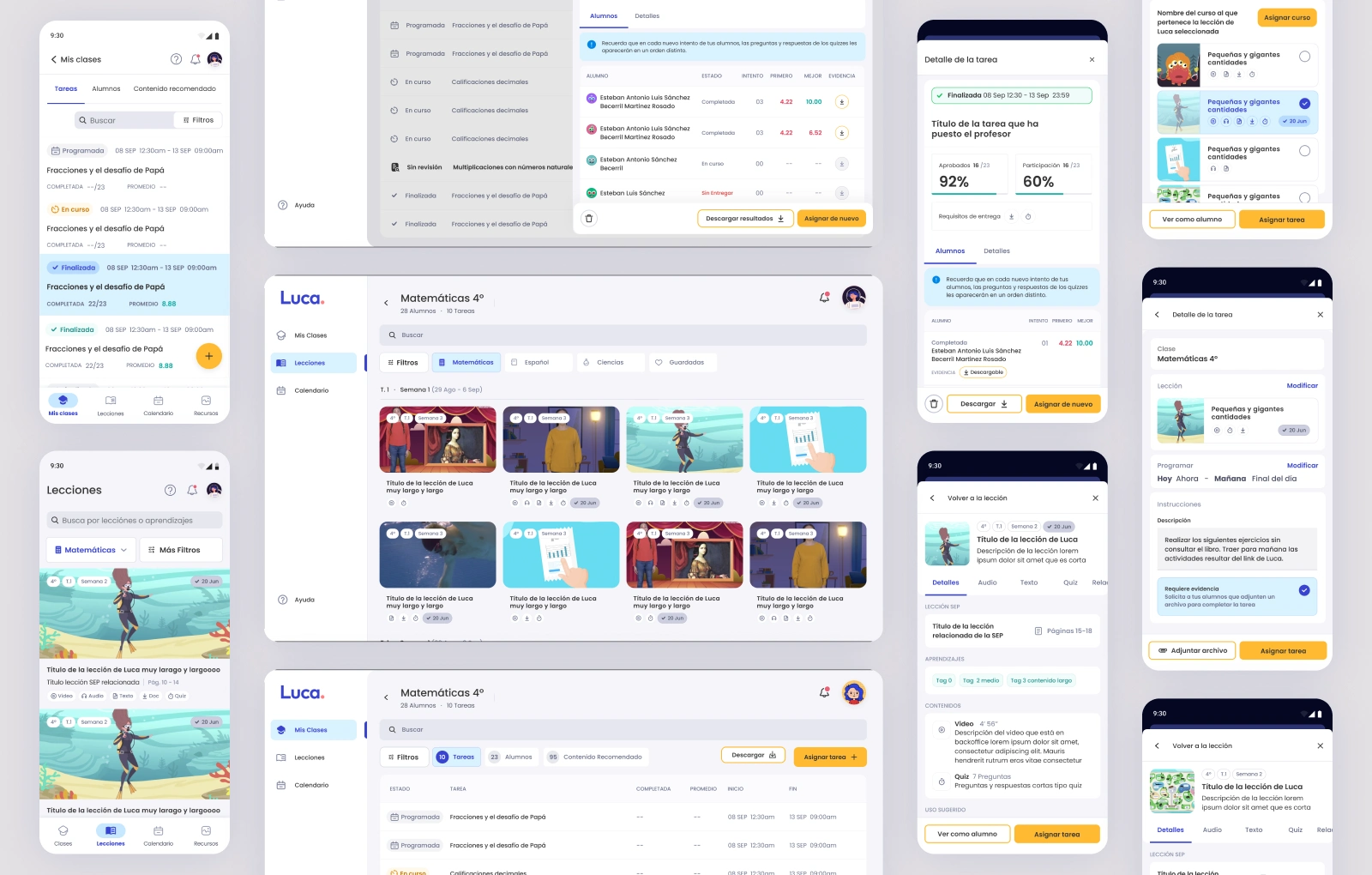 Final UI design – Teacher platform