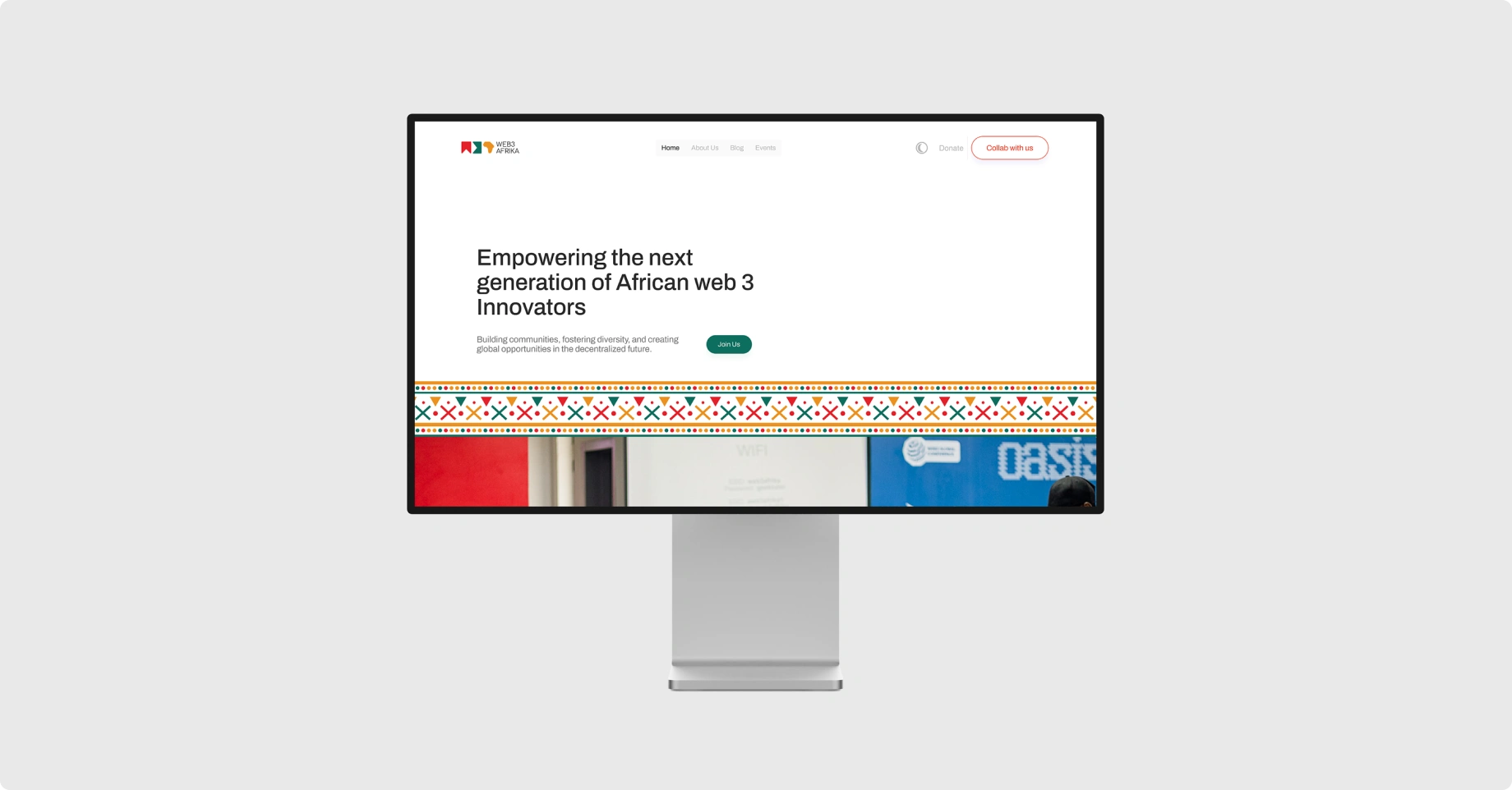 Web 3 Afrika Hero section