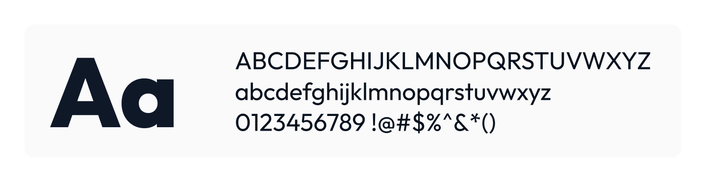Typography: Outfit
