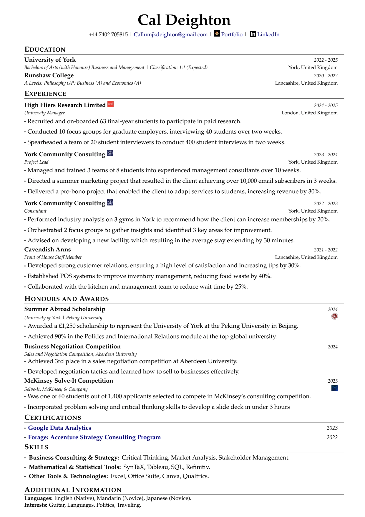 Academic Cv