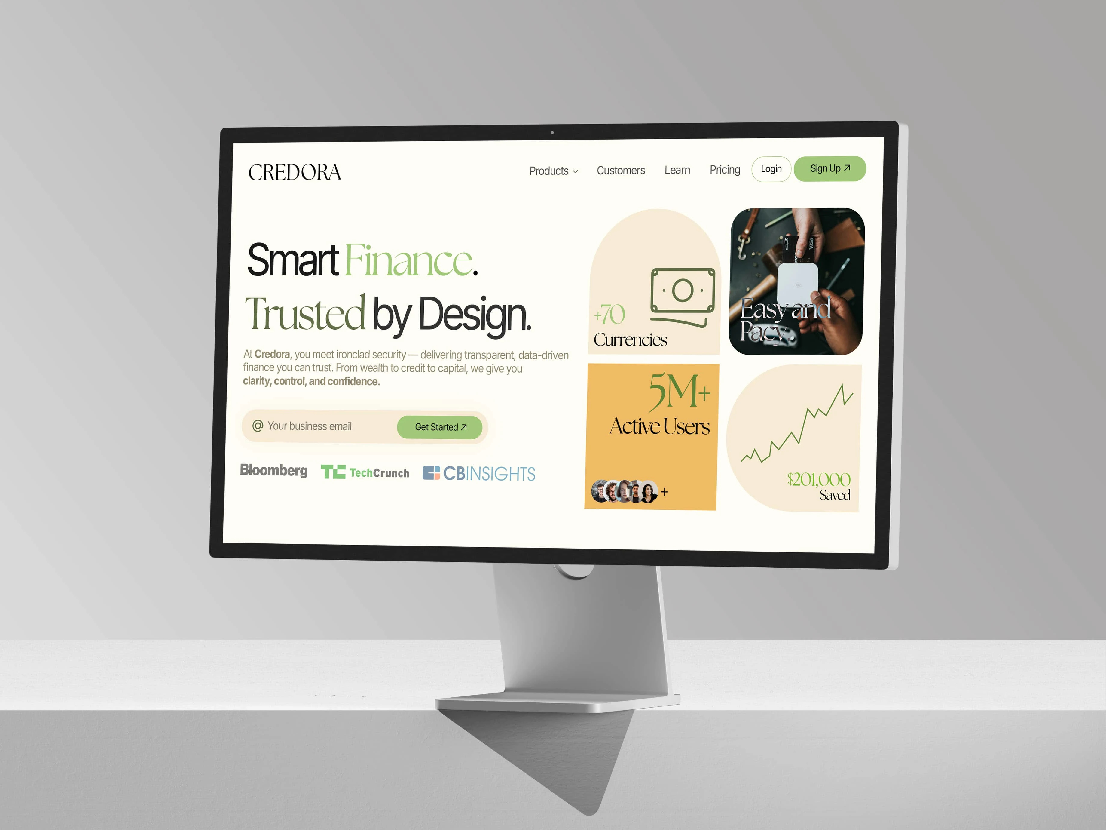 Finance landing section