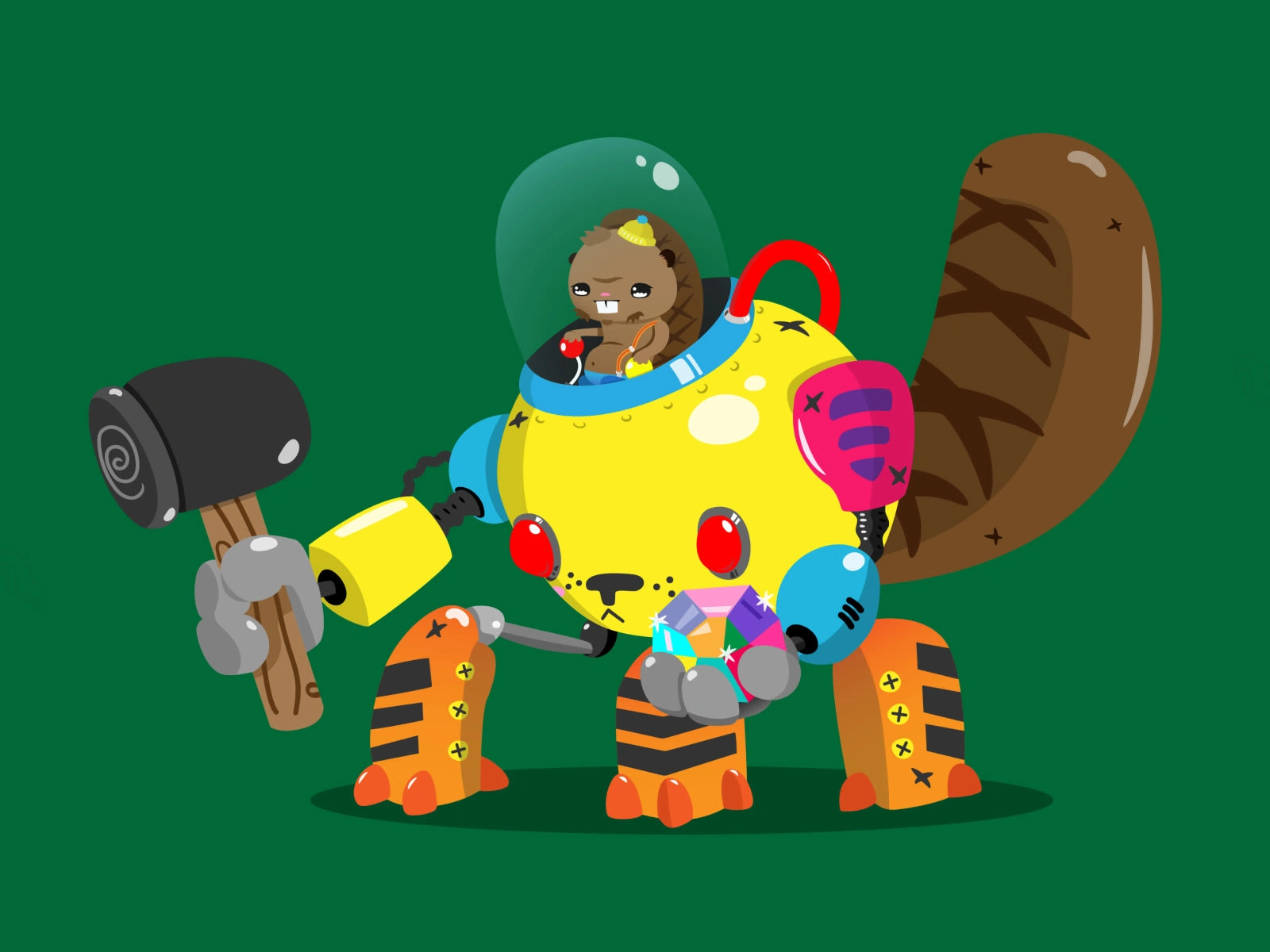 Beaver Builder - member of the Tuponian crew