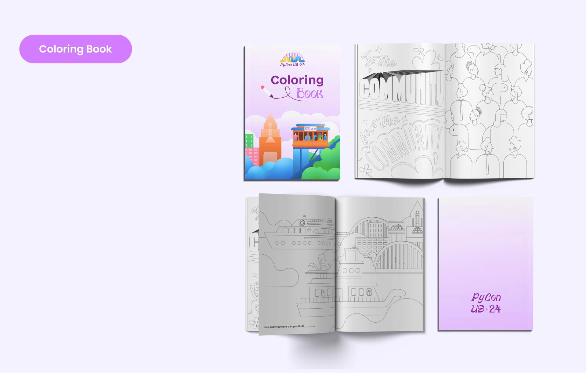 Coloring Book Design & Ready for Pring