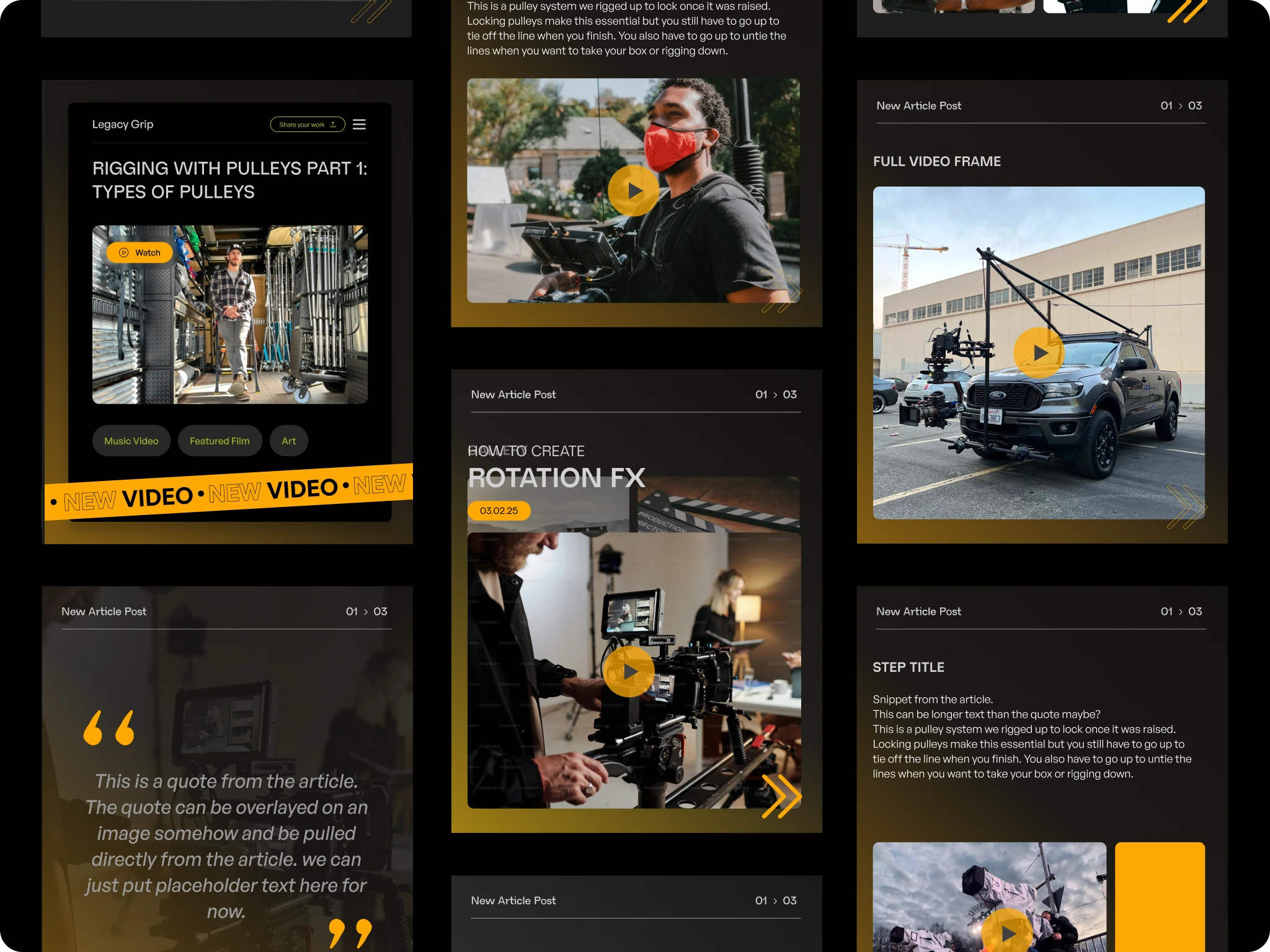 IG carousel template for Video posts