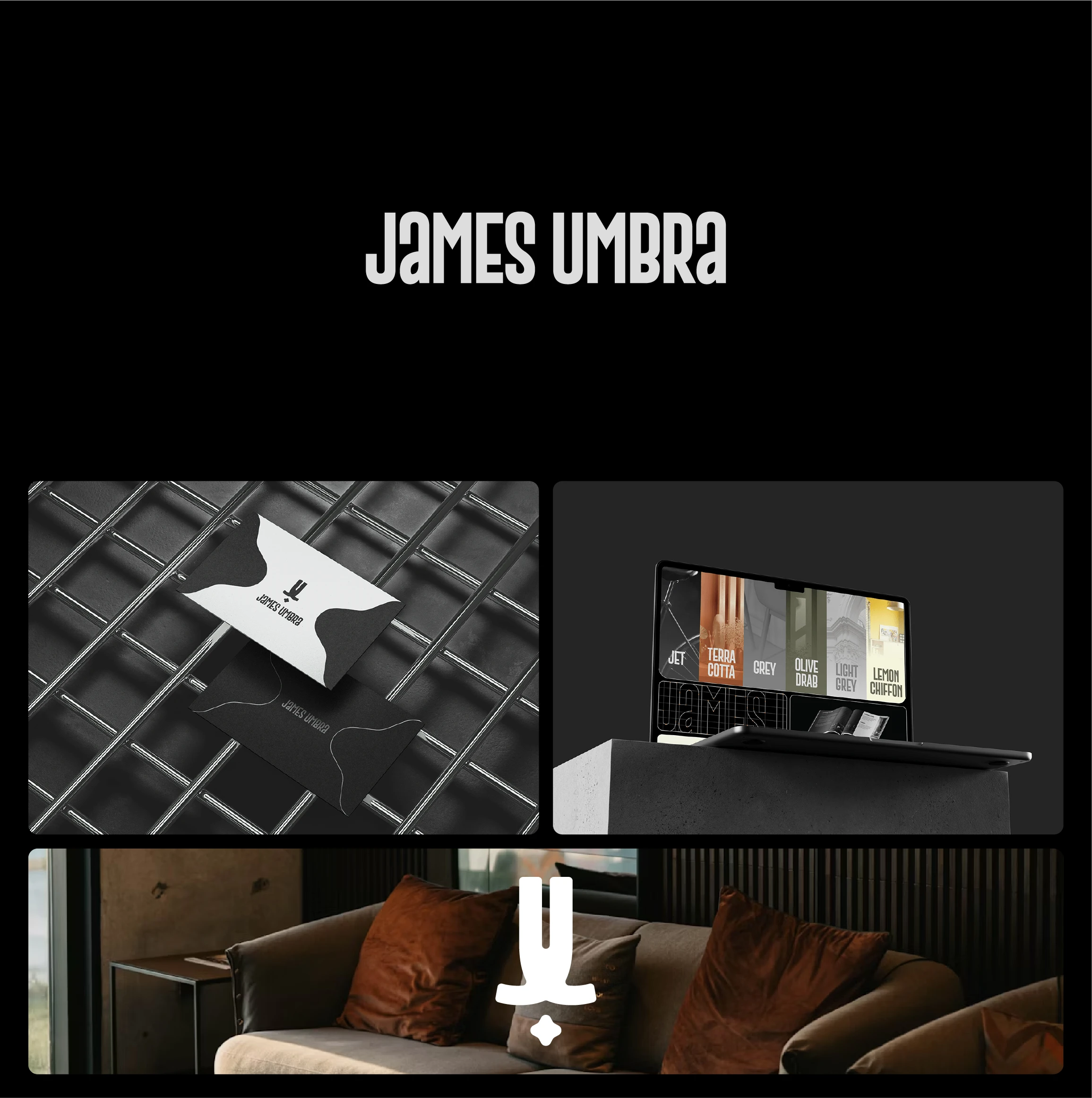 Branding for James Umbra, an interior design brand.