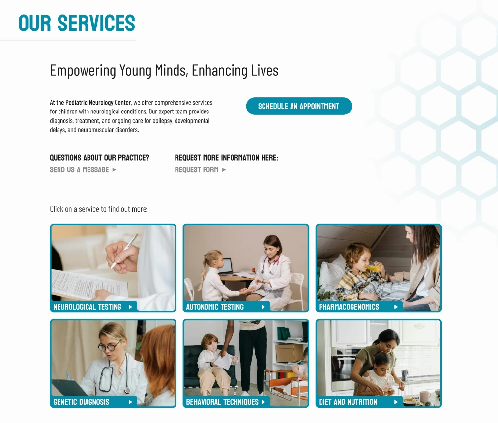 Services Section on Homepage