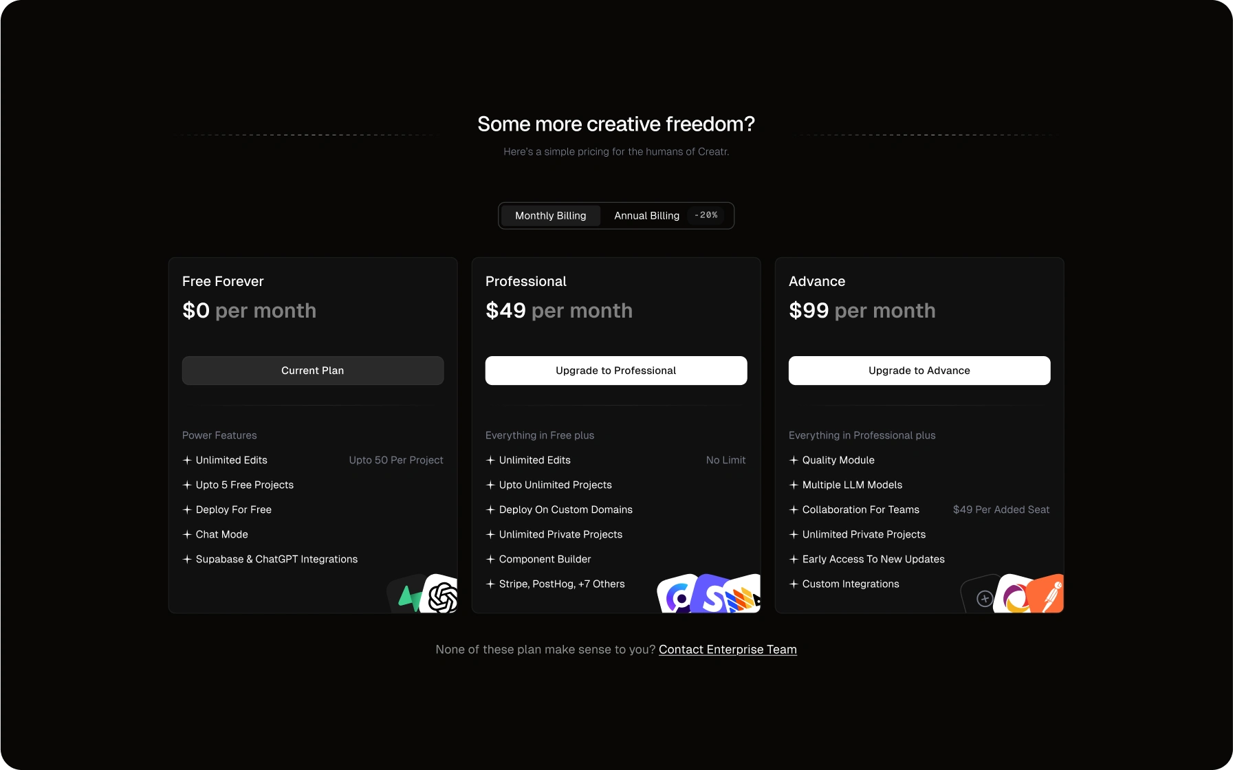 Pricing Section