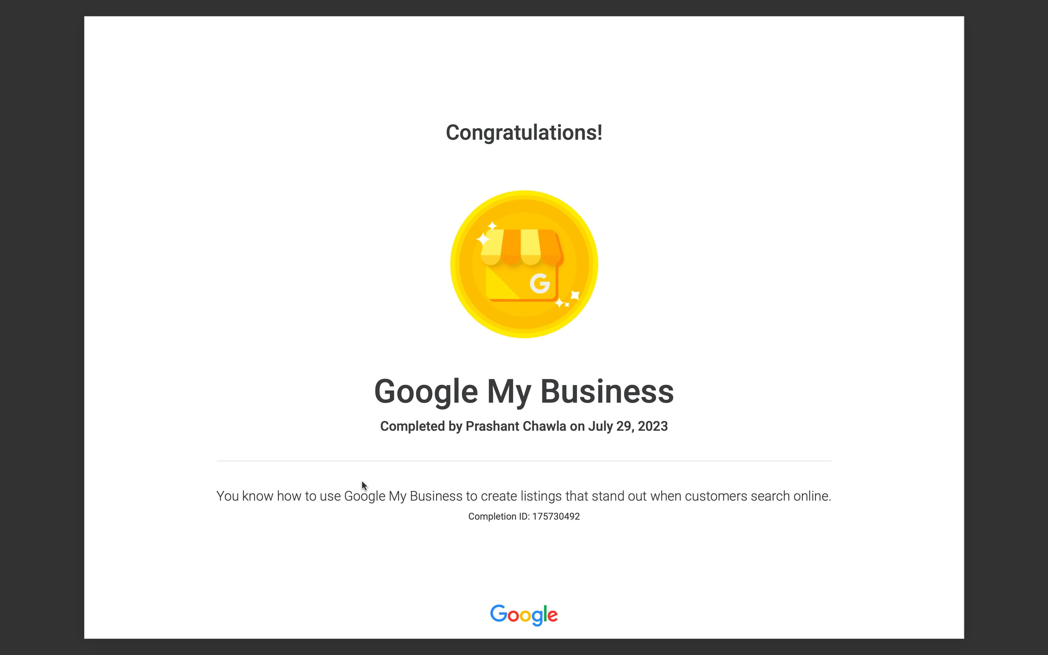GMB CERTIFIED