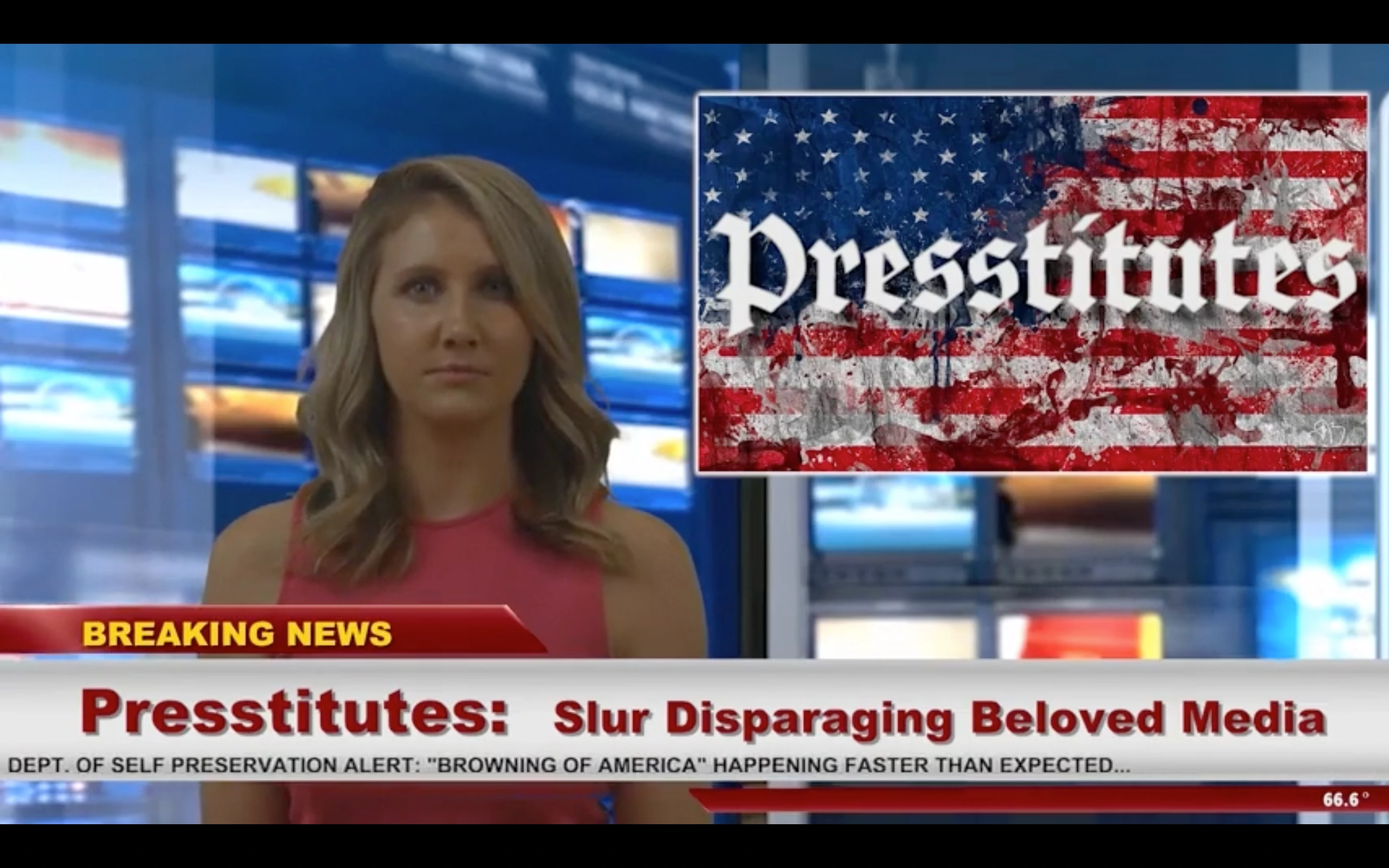 Newsroom scene