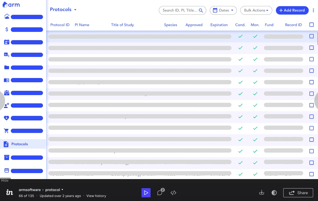 2020 remote InvisionApp Usability Test of the ARM software. In 2020, the screenshot shows changes after the user's feedback (see 'Negative Feedbacks' below). In 2022, the screenshot was taken by Kimberly Ngo.