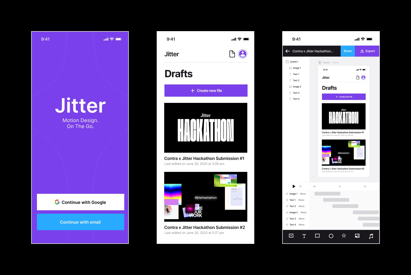 Custom Mobile UI Screens