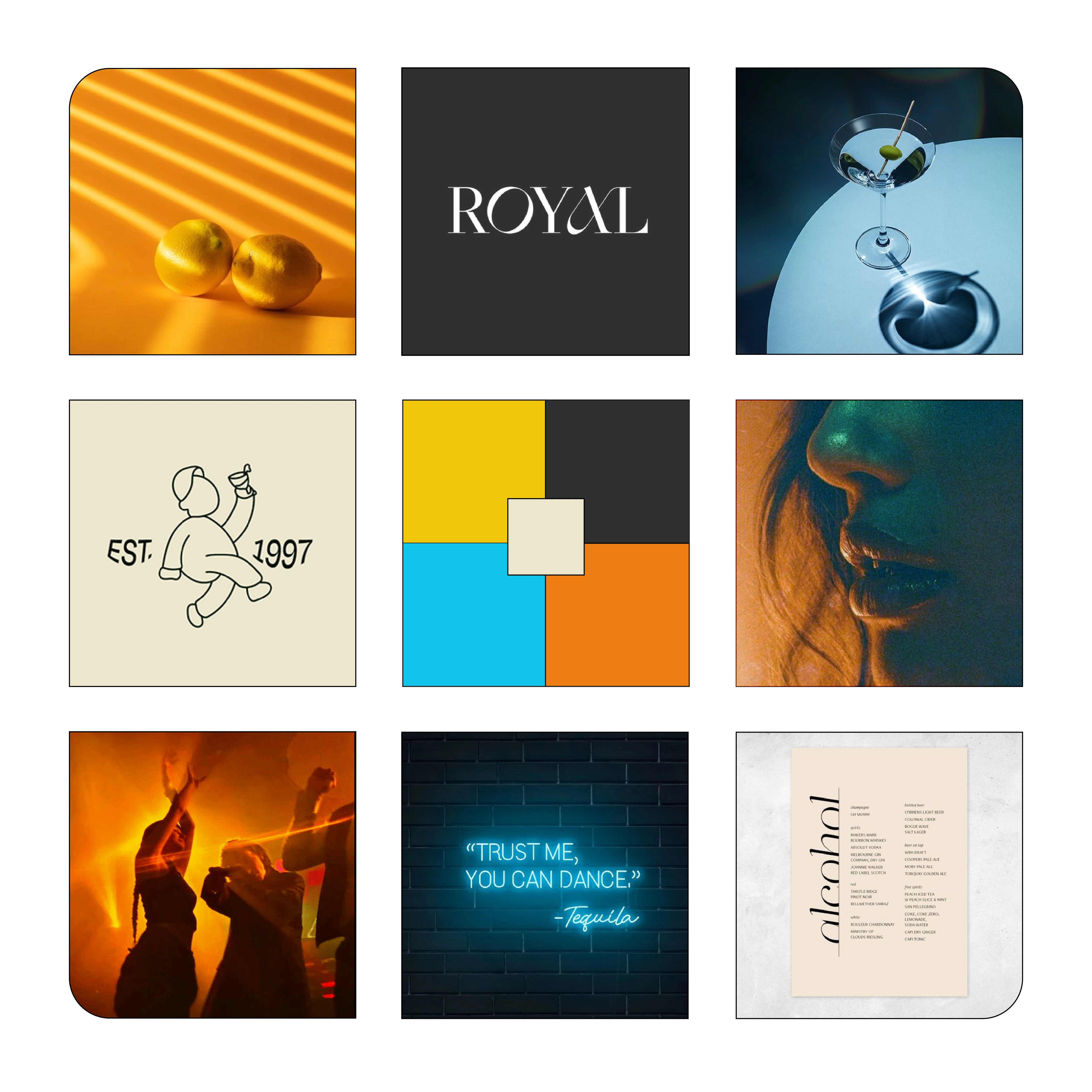 Moodboard created for Neon Lemon.
