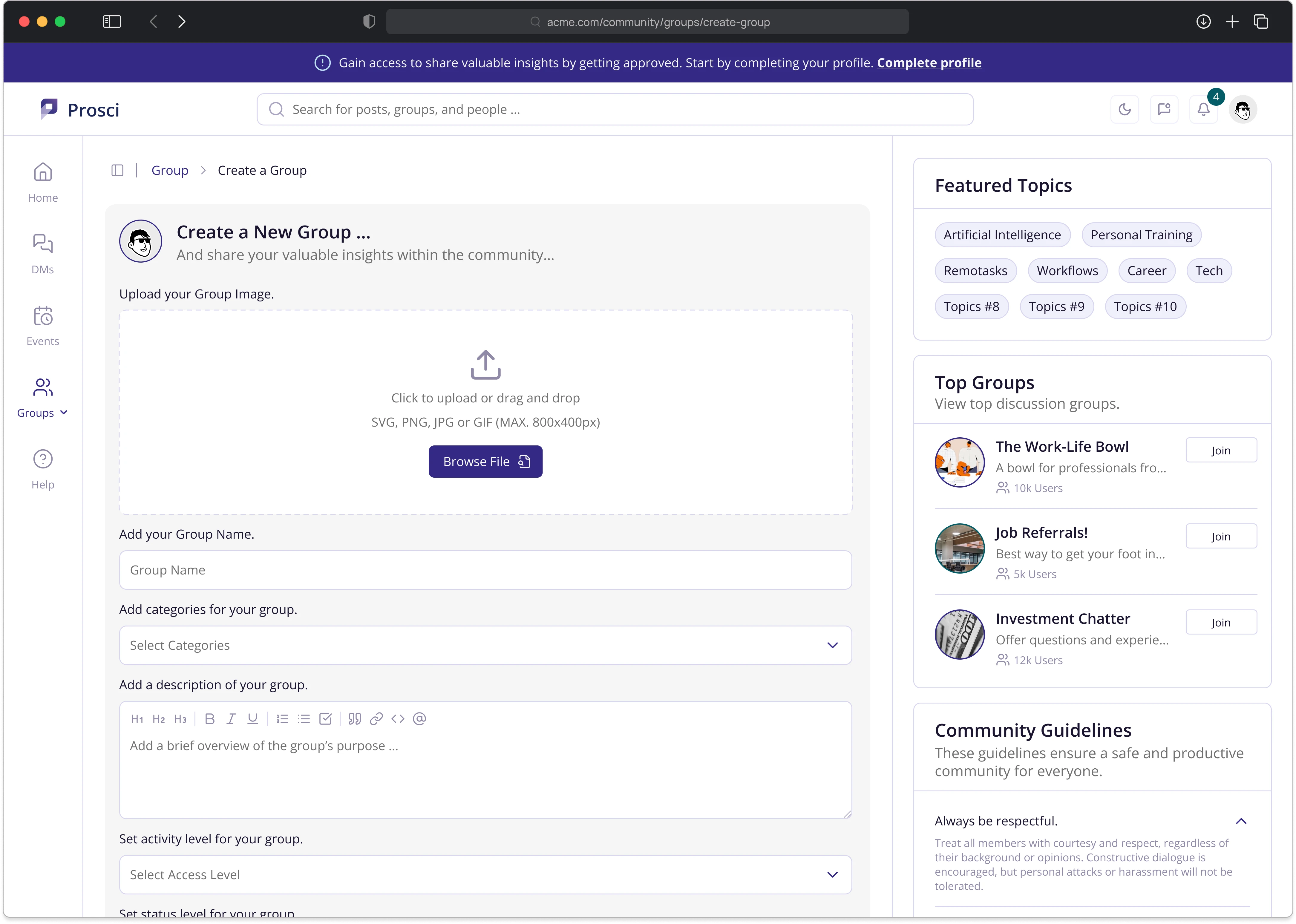 Community - Create Group