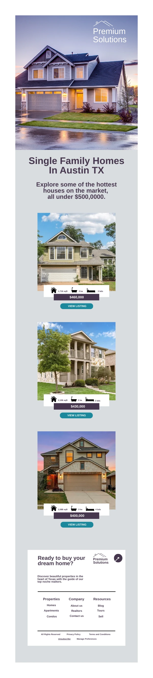 Subject Line:
“Find Your Family’s Next Home in Austin – Under $500K!”