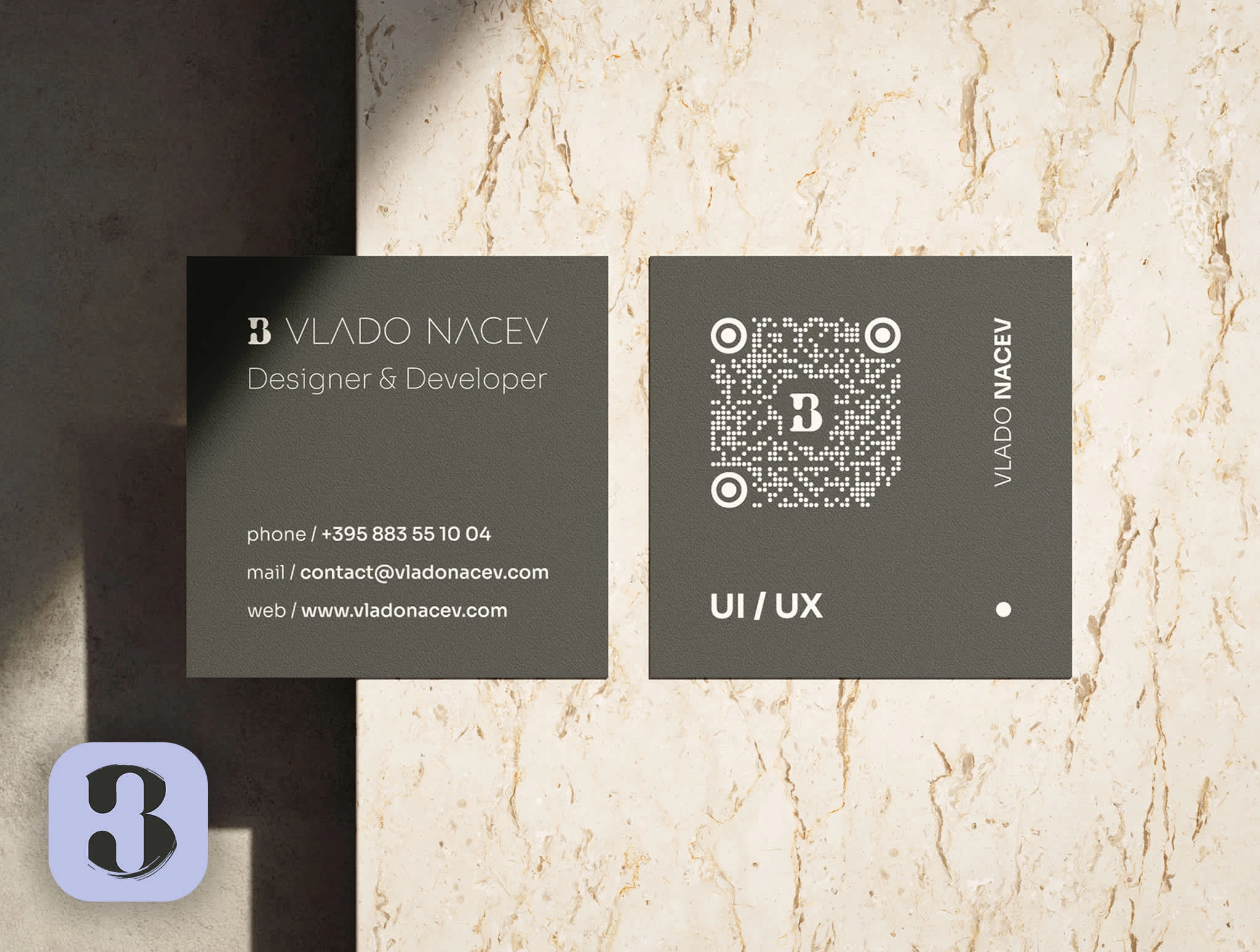 Square Business Card Design