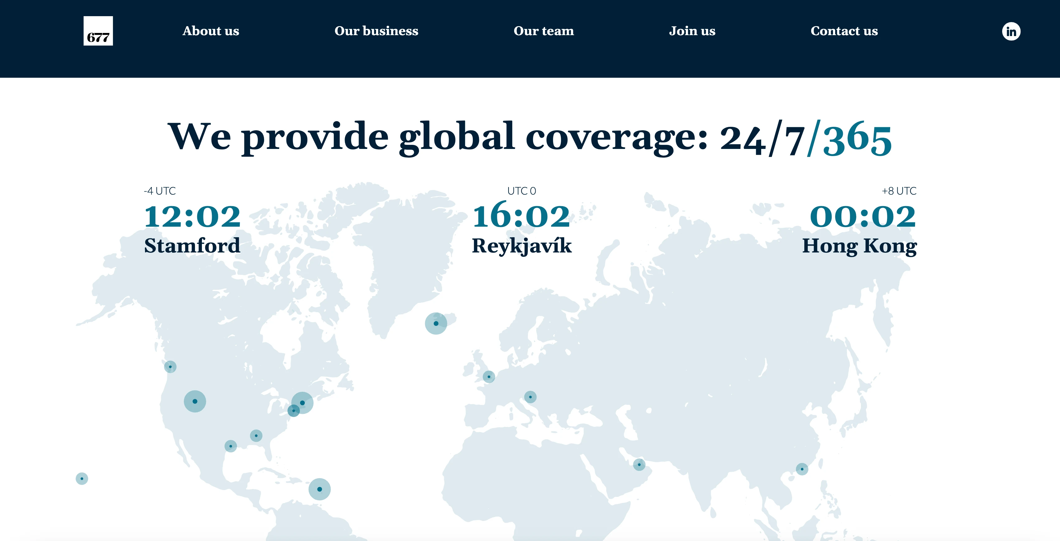 The interactive clock on their website.