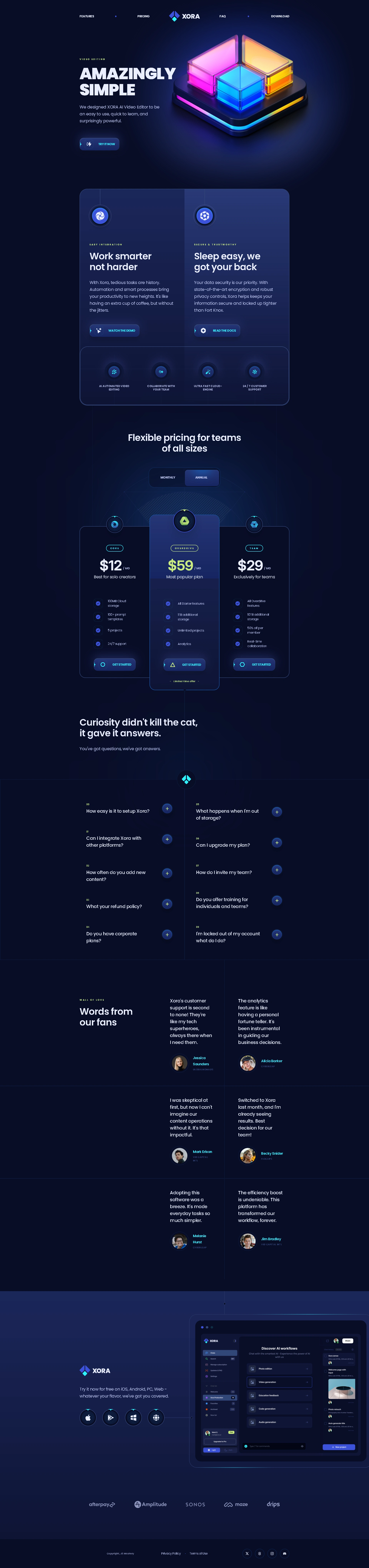Xora—A modern Saas Landing page
